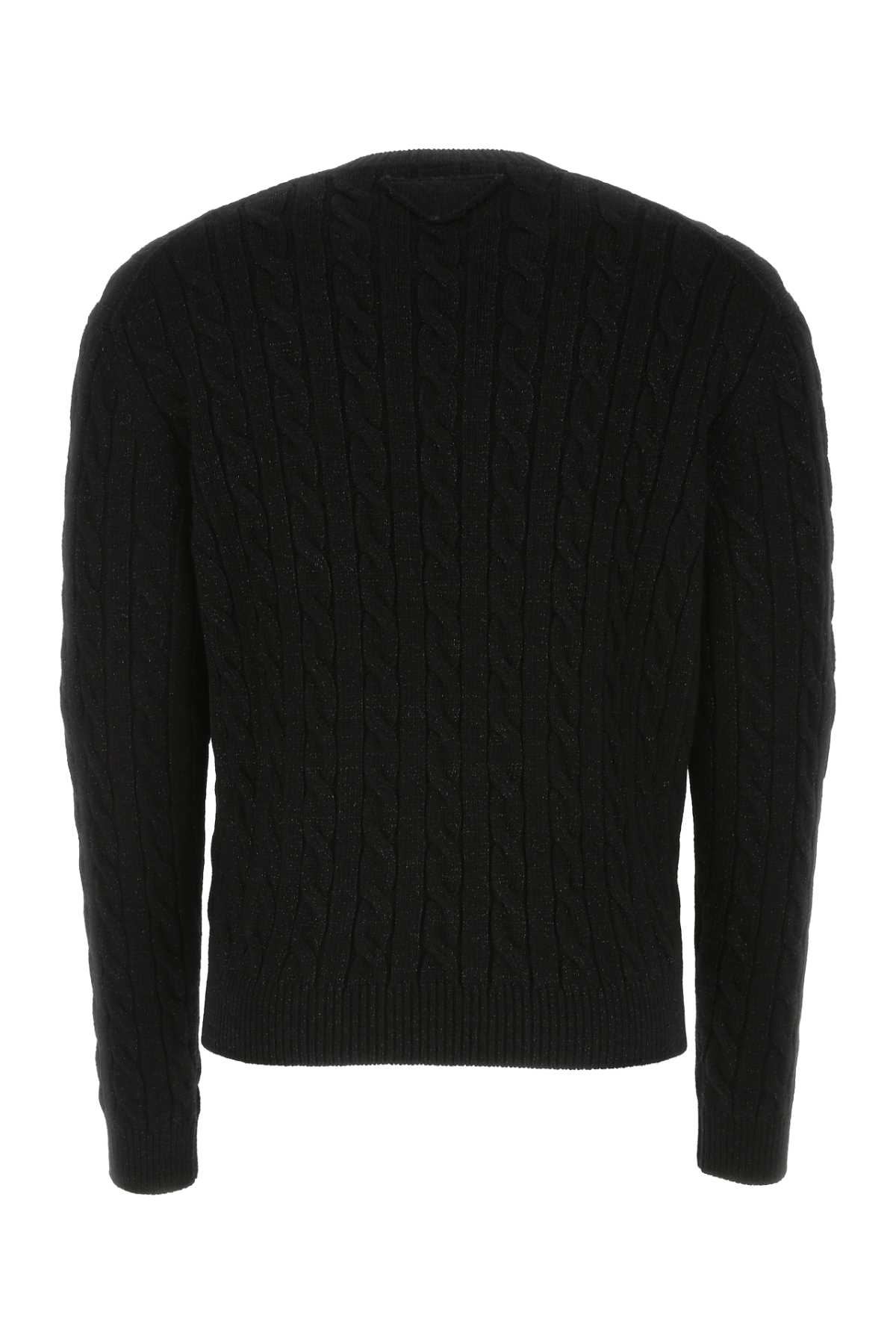 Shop Prada Black Wool Blend Sweater