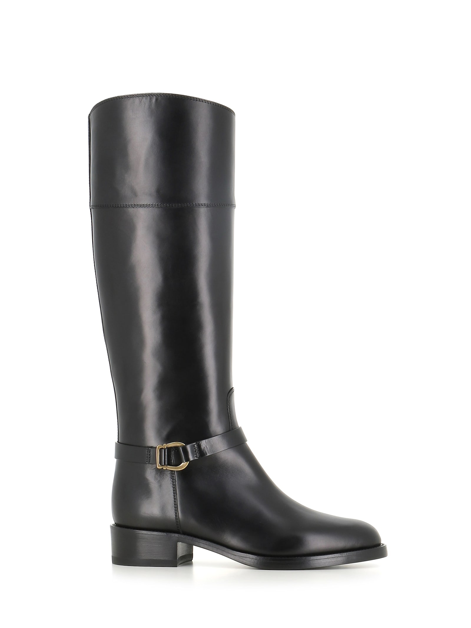 Sartore 40mm Buckle-strap Leather Boots In Black
