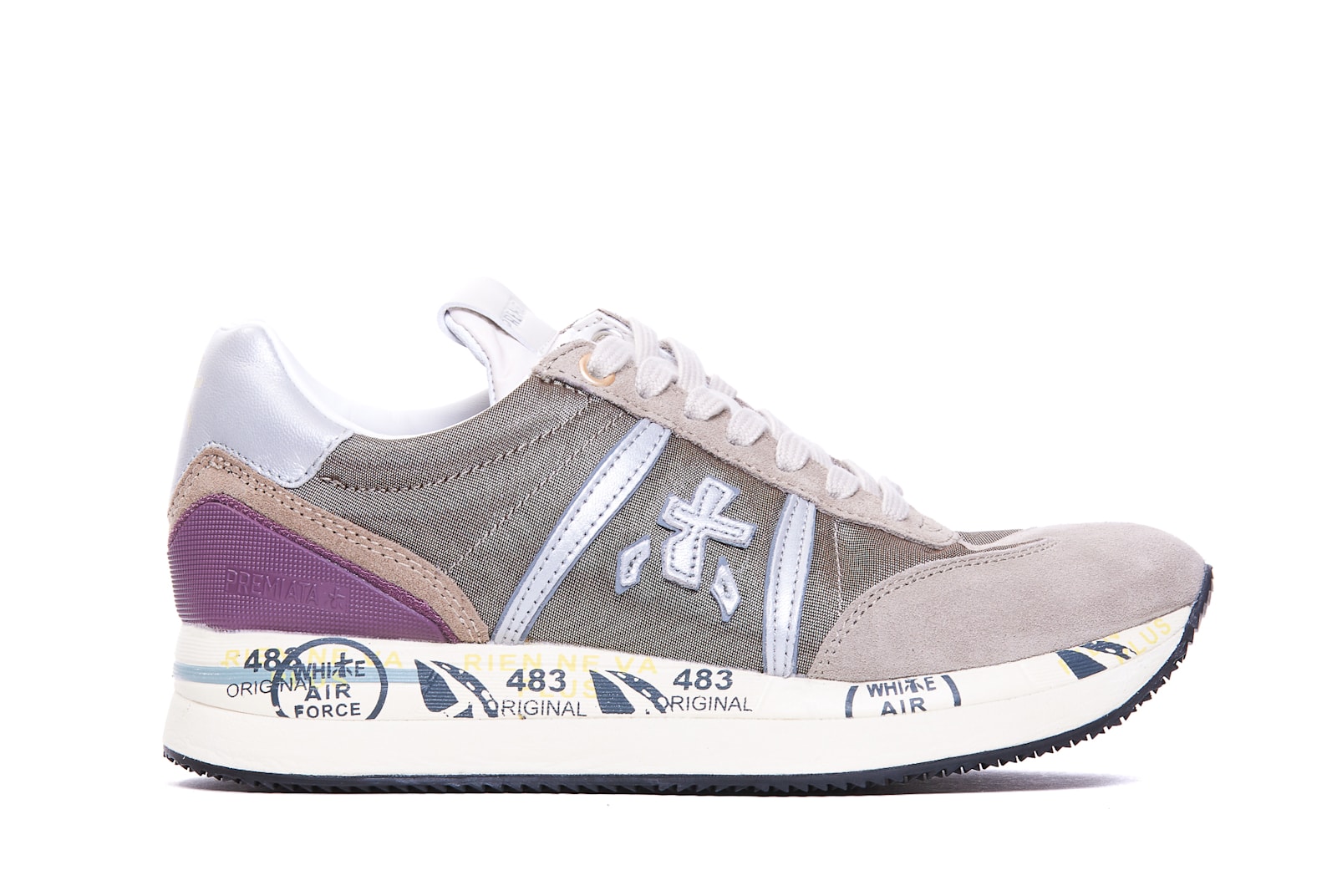 Shop Premiata Conny Sneakers In Grey