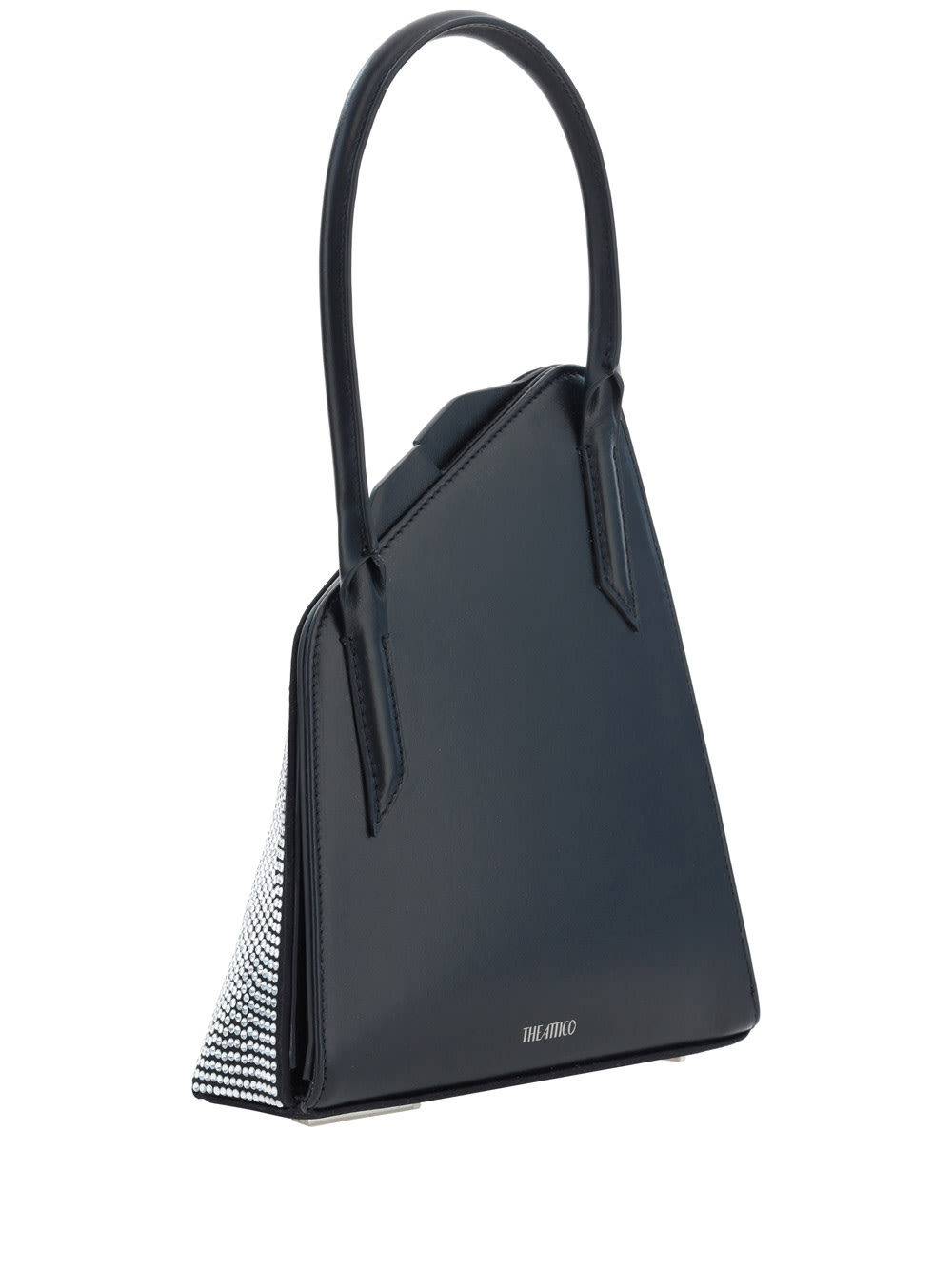 Shop Attico Sunset Handbag In Black/silver