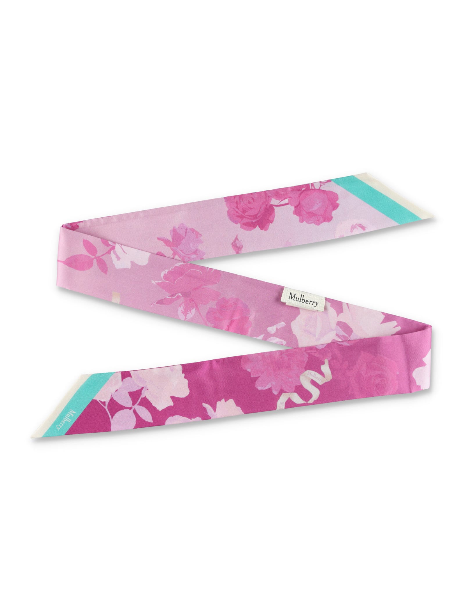 Shop Mulberry Ombre Floral Skinny Scarf In Mberry Pnk-pwdr Rose