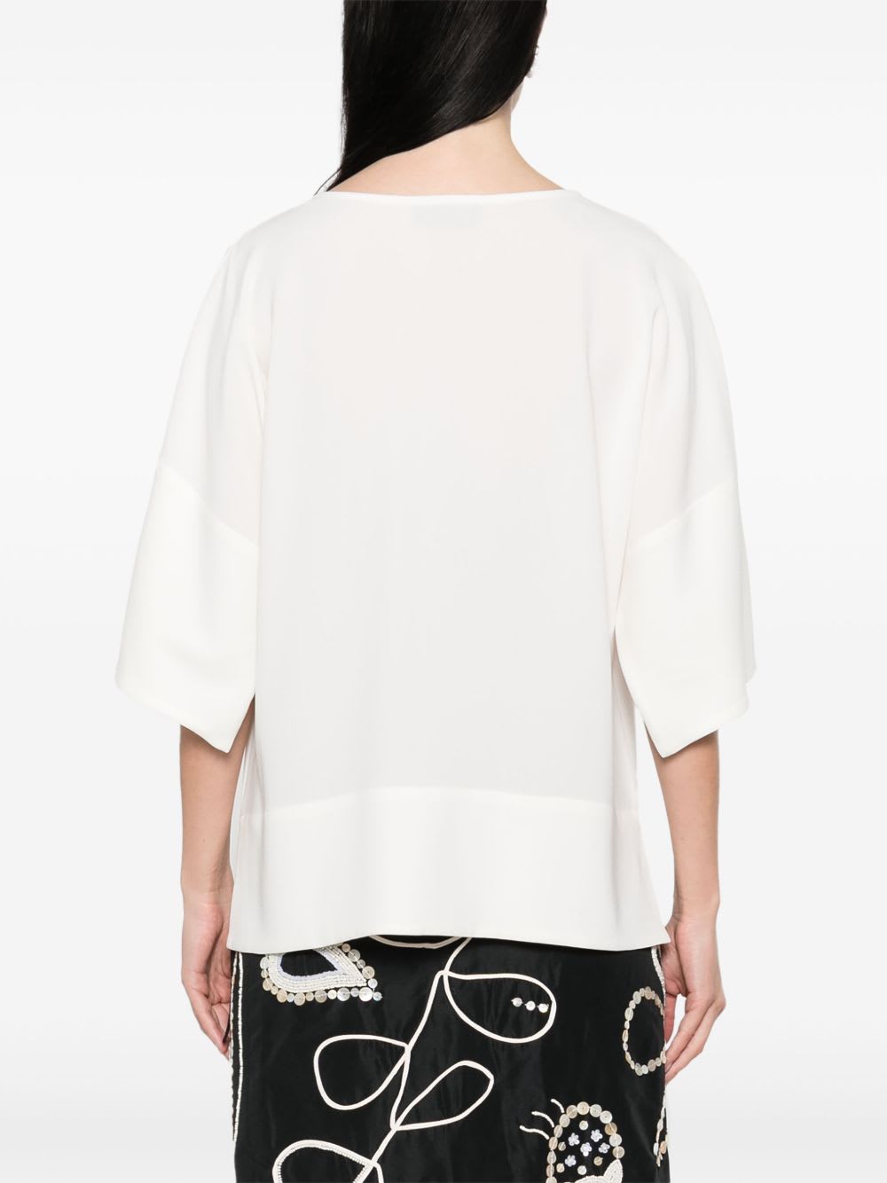 Alberto Biani Cady Blouse In White