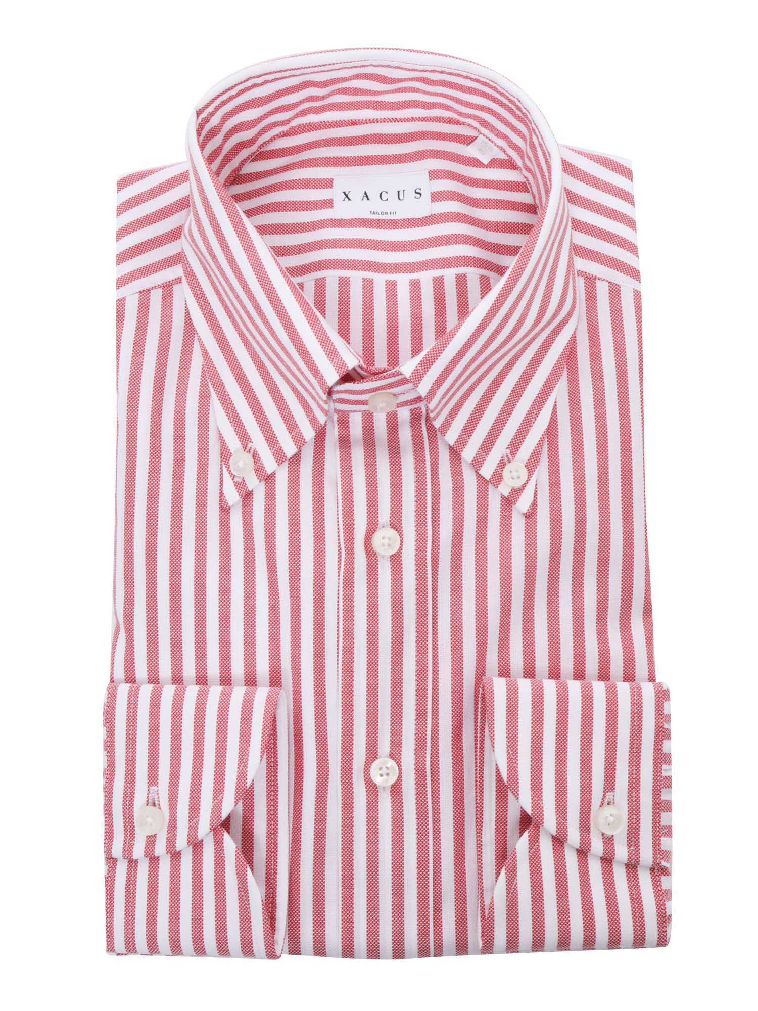 Shop Xacus Red Striped Shirt In Multicolor