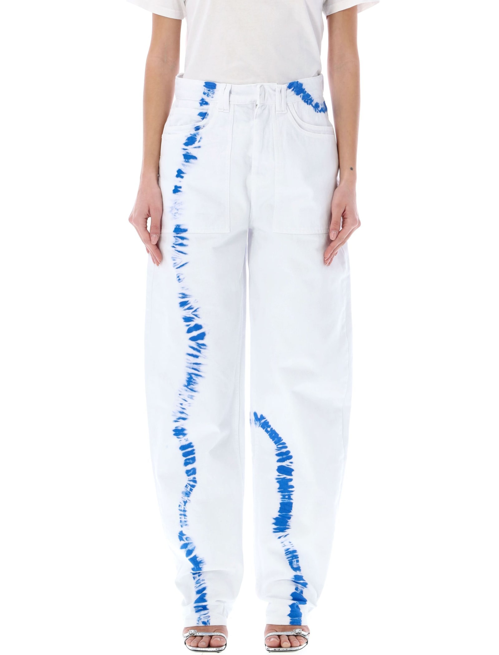 Shop Rev The Phoenix Denim Jeans In White Tie Dye