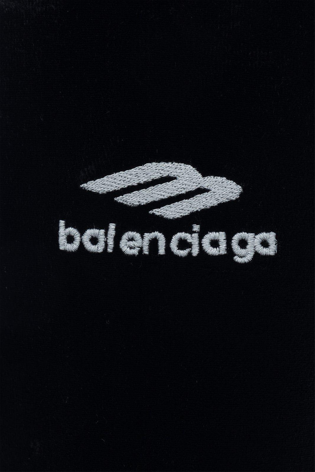 Shop Balenciaga Ski Velvet Leggings In Black