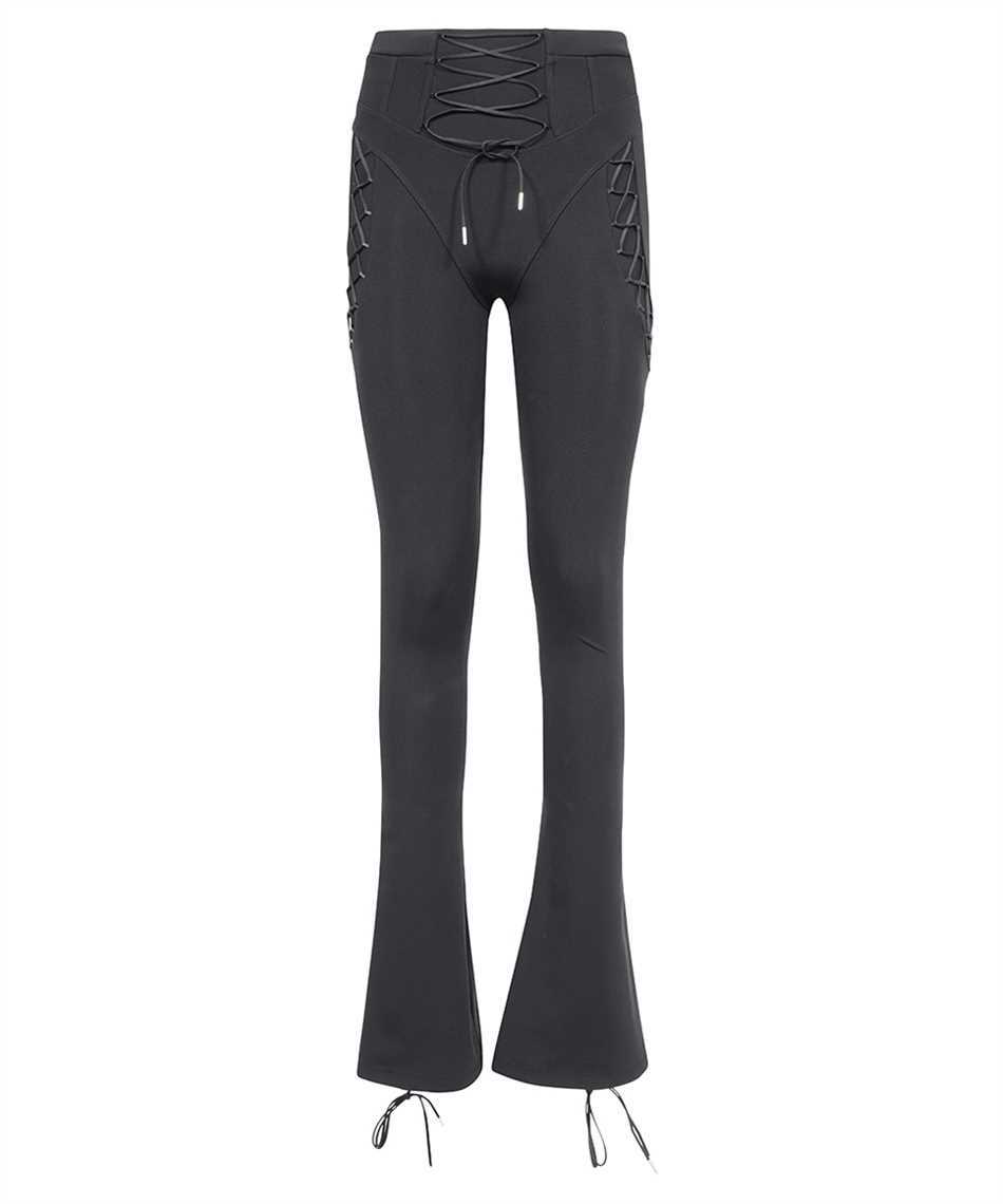 Off-white Flared Trousers In Black