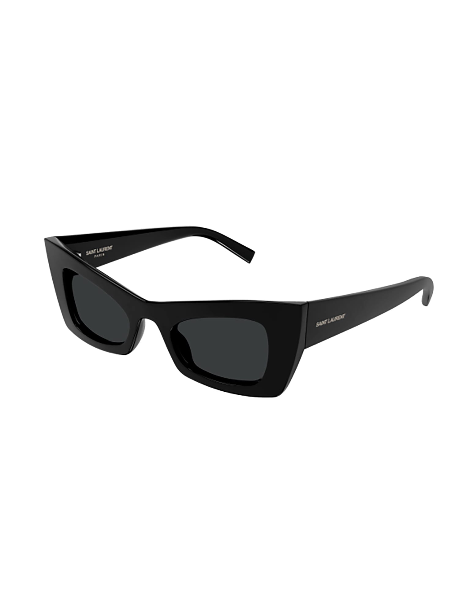 Shop Saint Laurent Sl 702 Sunglasses In Black Black Black