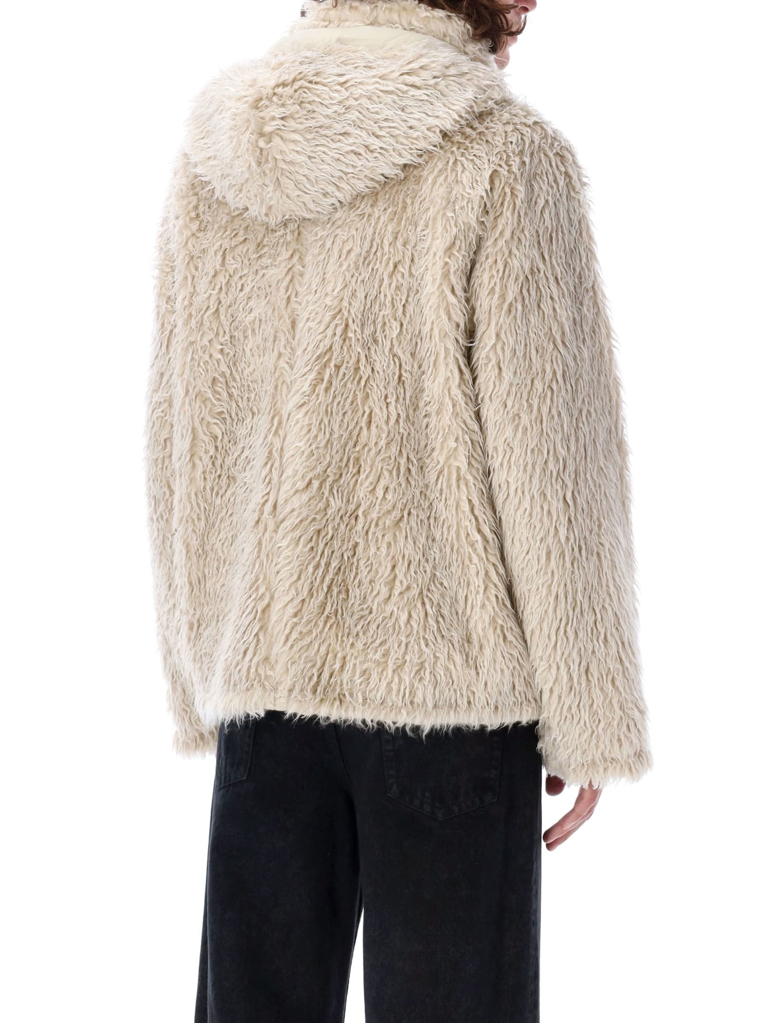 Shop Marni Teddy Jacket In White