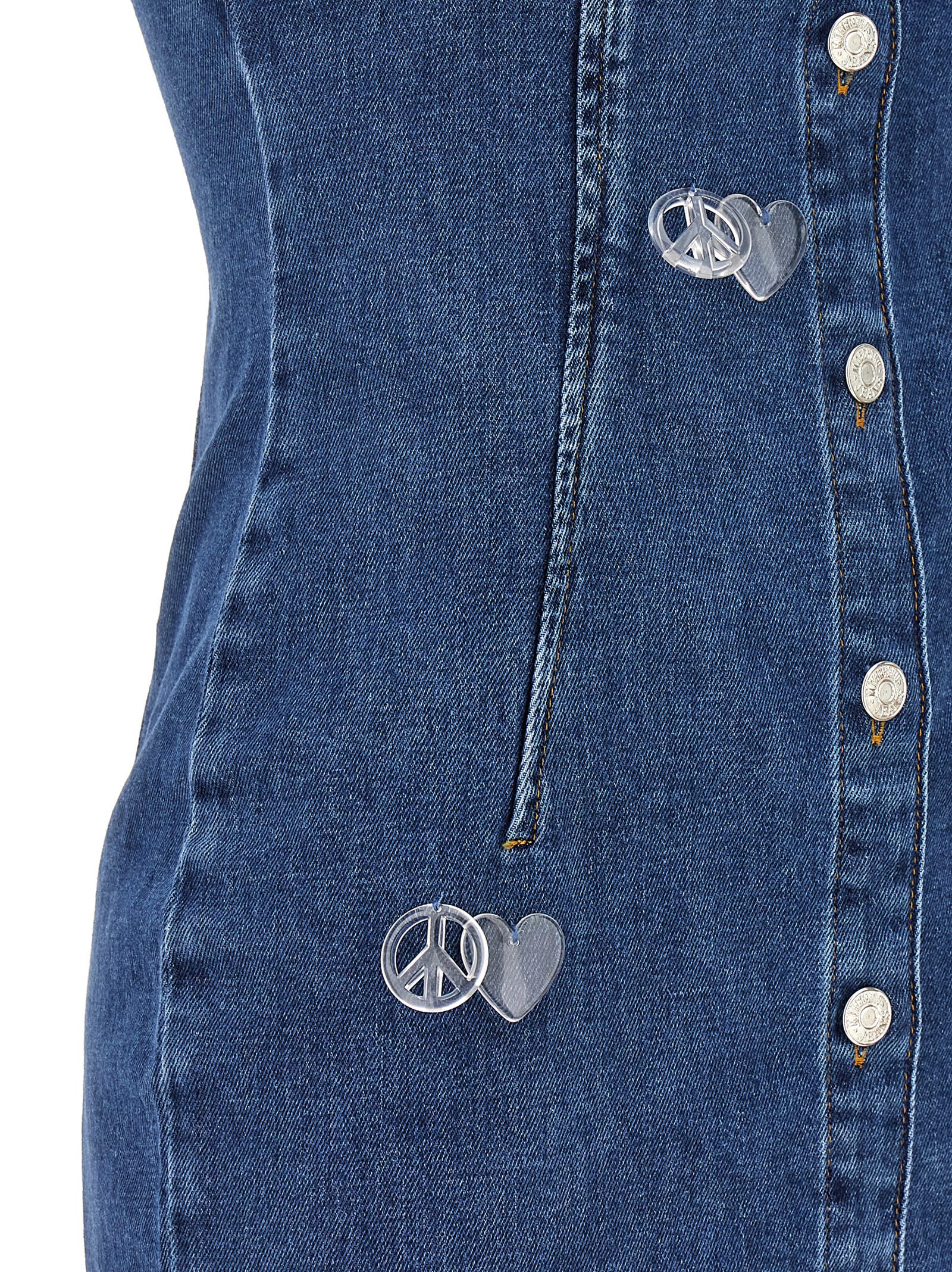 Shop M05ch1n0 Jeans Charms Dress In Blue