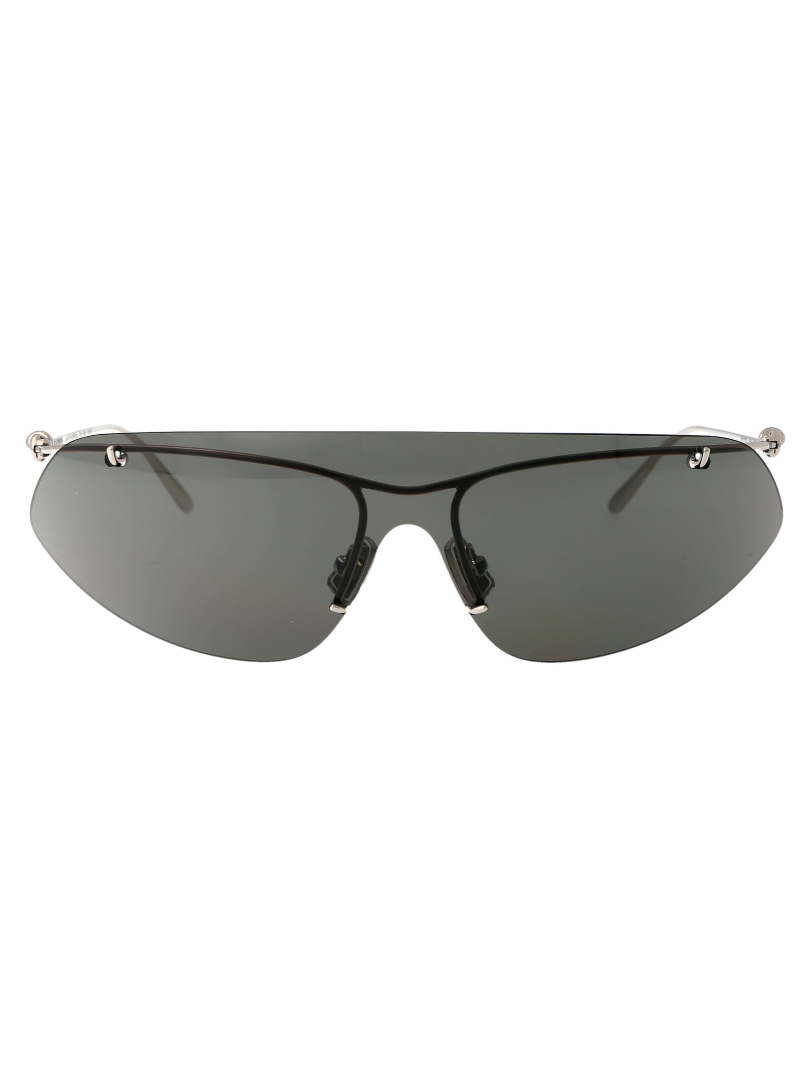 Bottega Veneta Bv1272s Sunglasses In 002 Silver Silver Grey