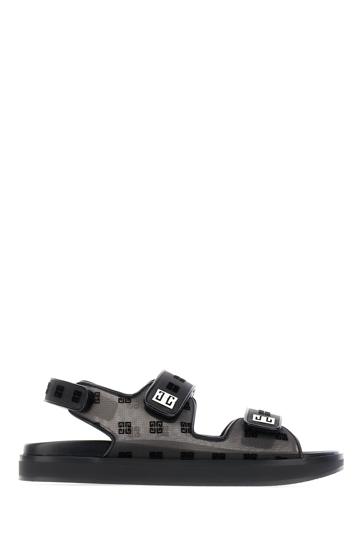 Shop Givenchy Black Mesh 4g Sandals In 001