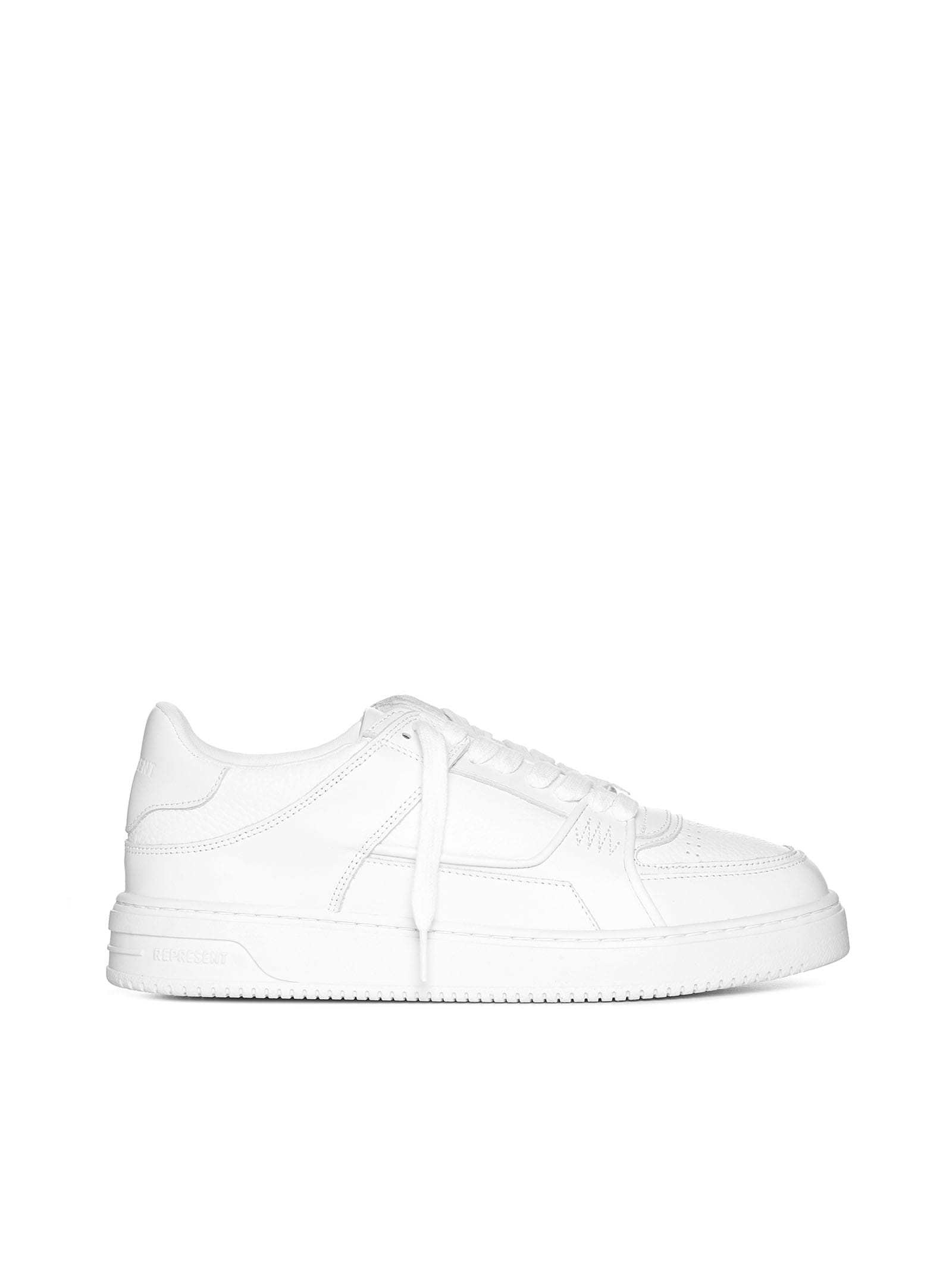 Represent Apex Leather And Suede Sneakers In Flat White