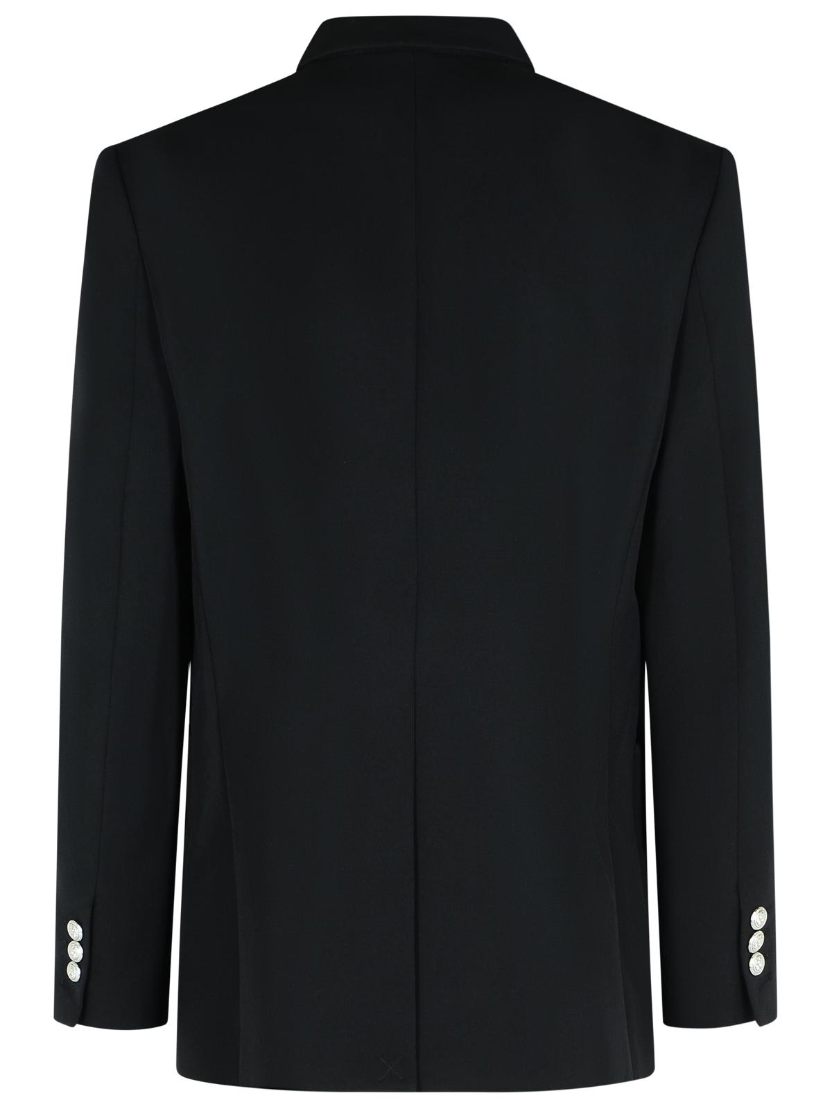 Balmain Black Virgin Wool Blazer In Black