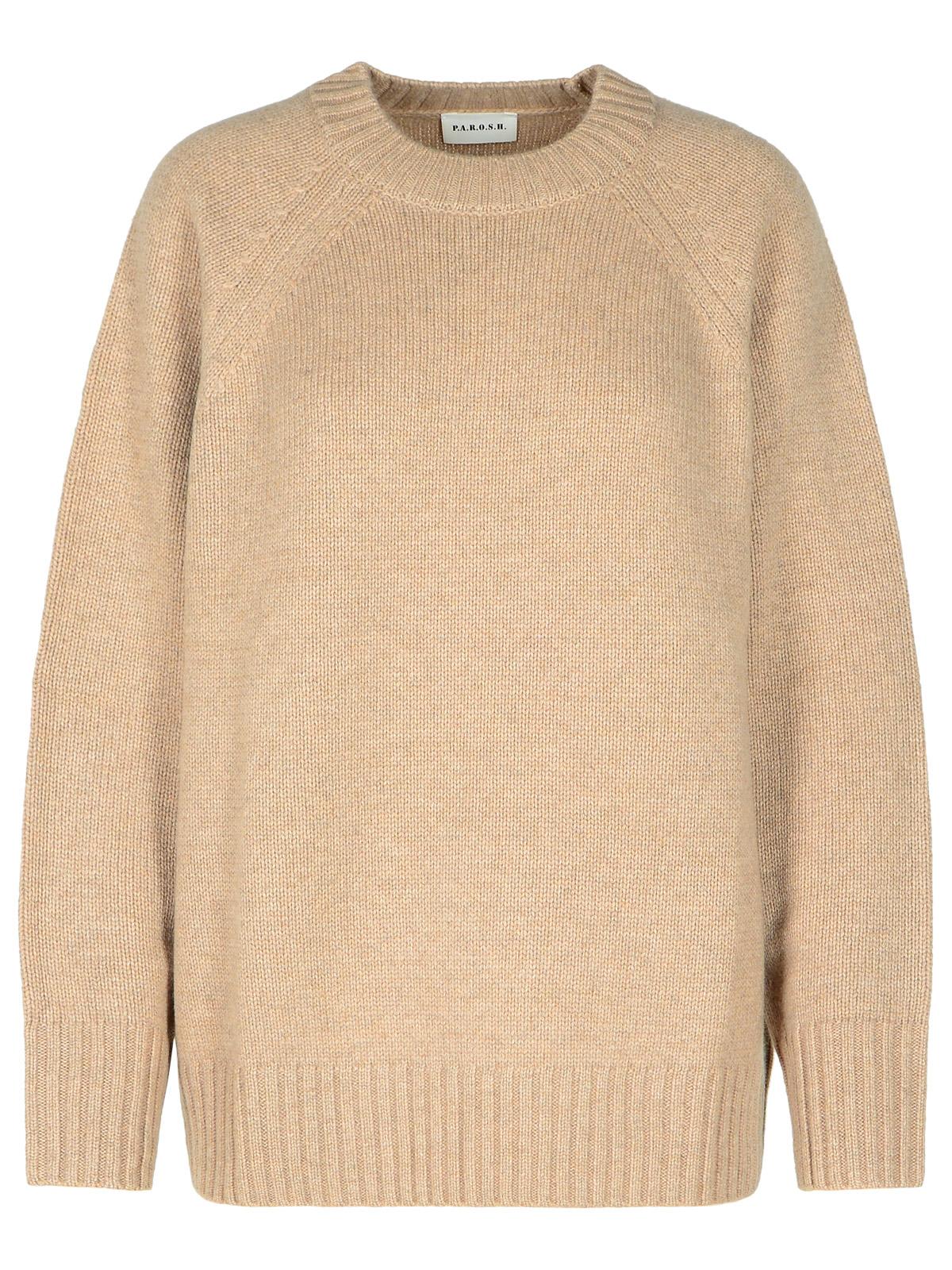 Shop P.a.r.o.s.h Wood Beige Cashmere Sweater