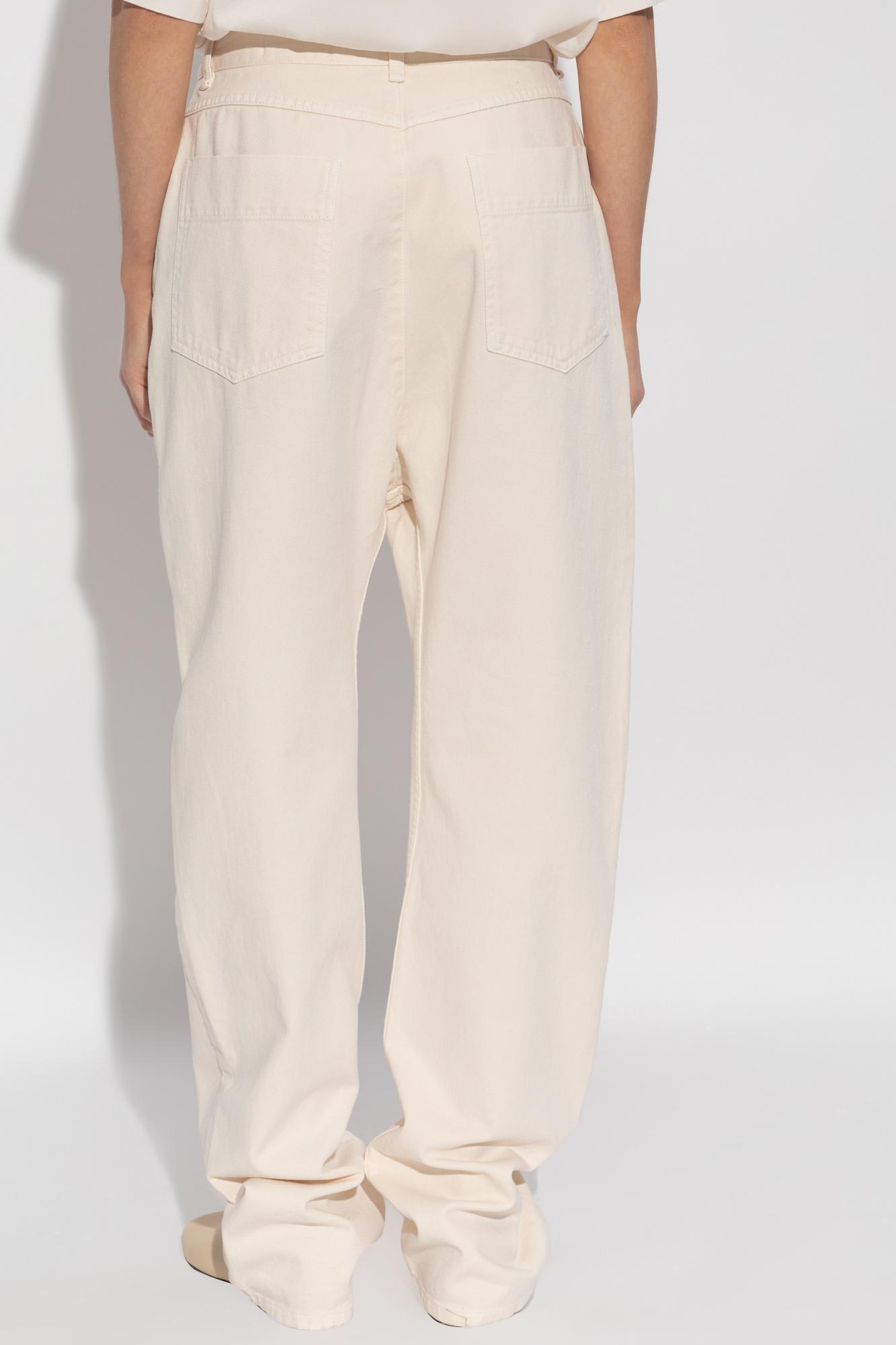 Lemaire Drop-crotch Jeans In White