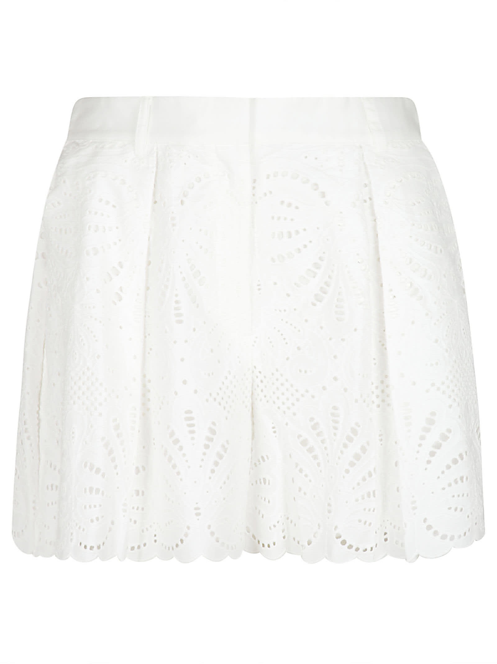 Pattern Embroidered Shorts