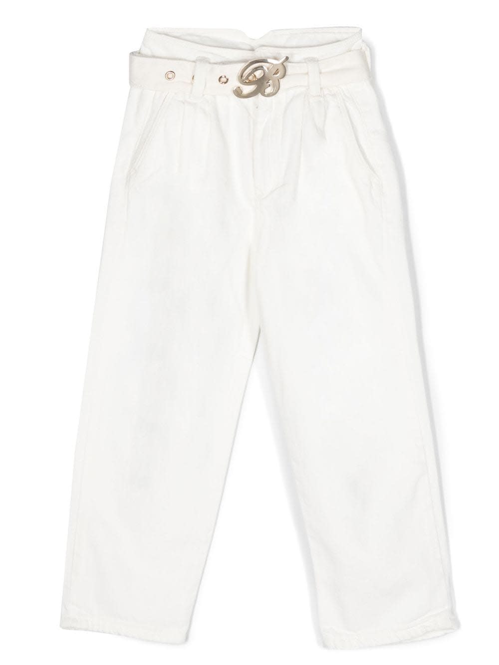 MISS BLUMARINE TROUSERS WITH LOGO