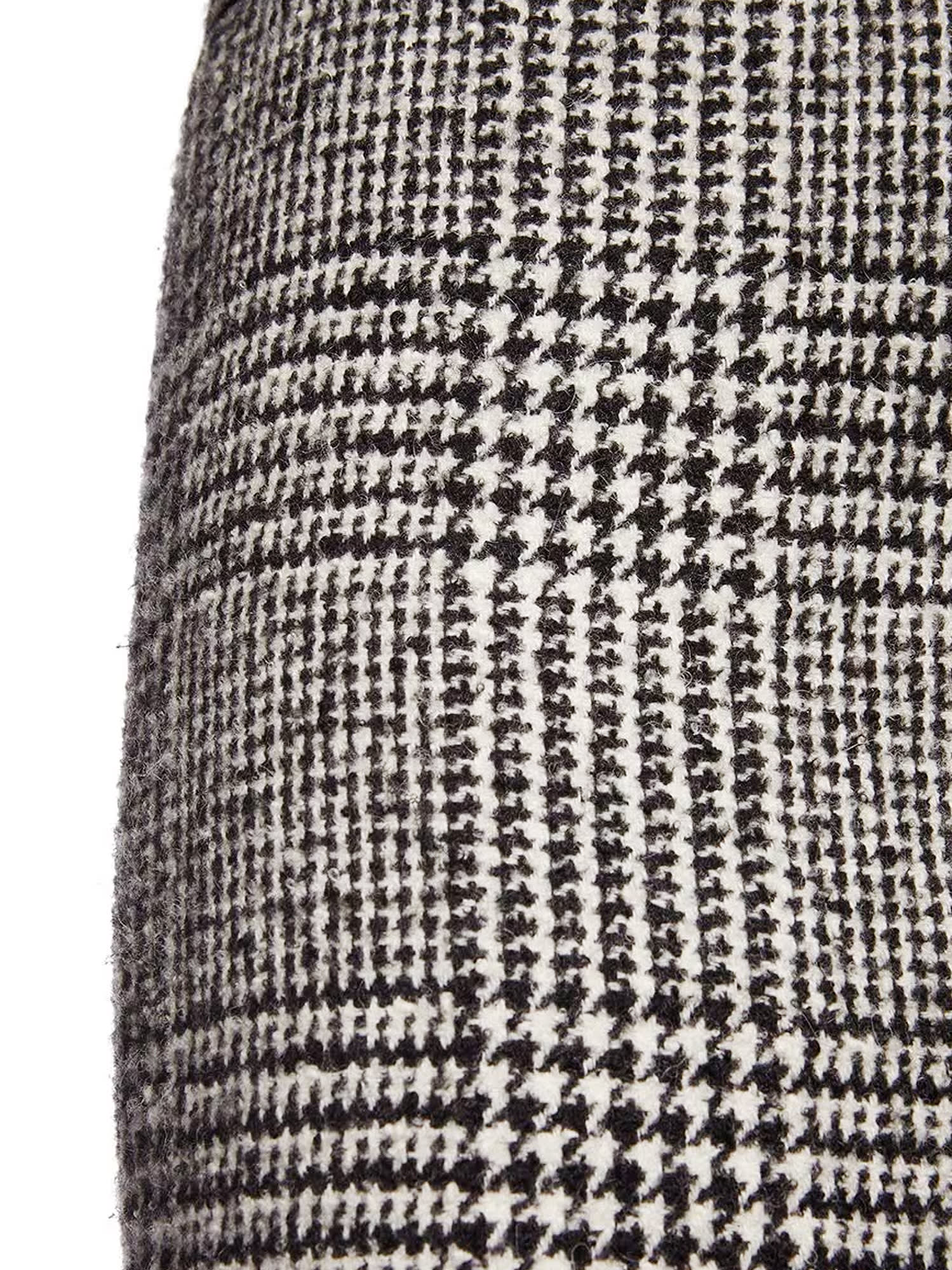 Tom Ford Virgin Wool Skirt With Prince Of Wales Motif In Black