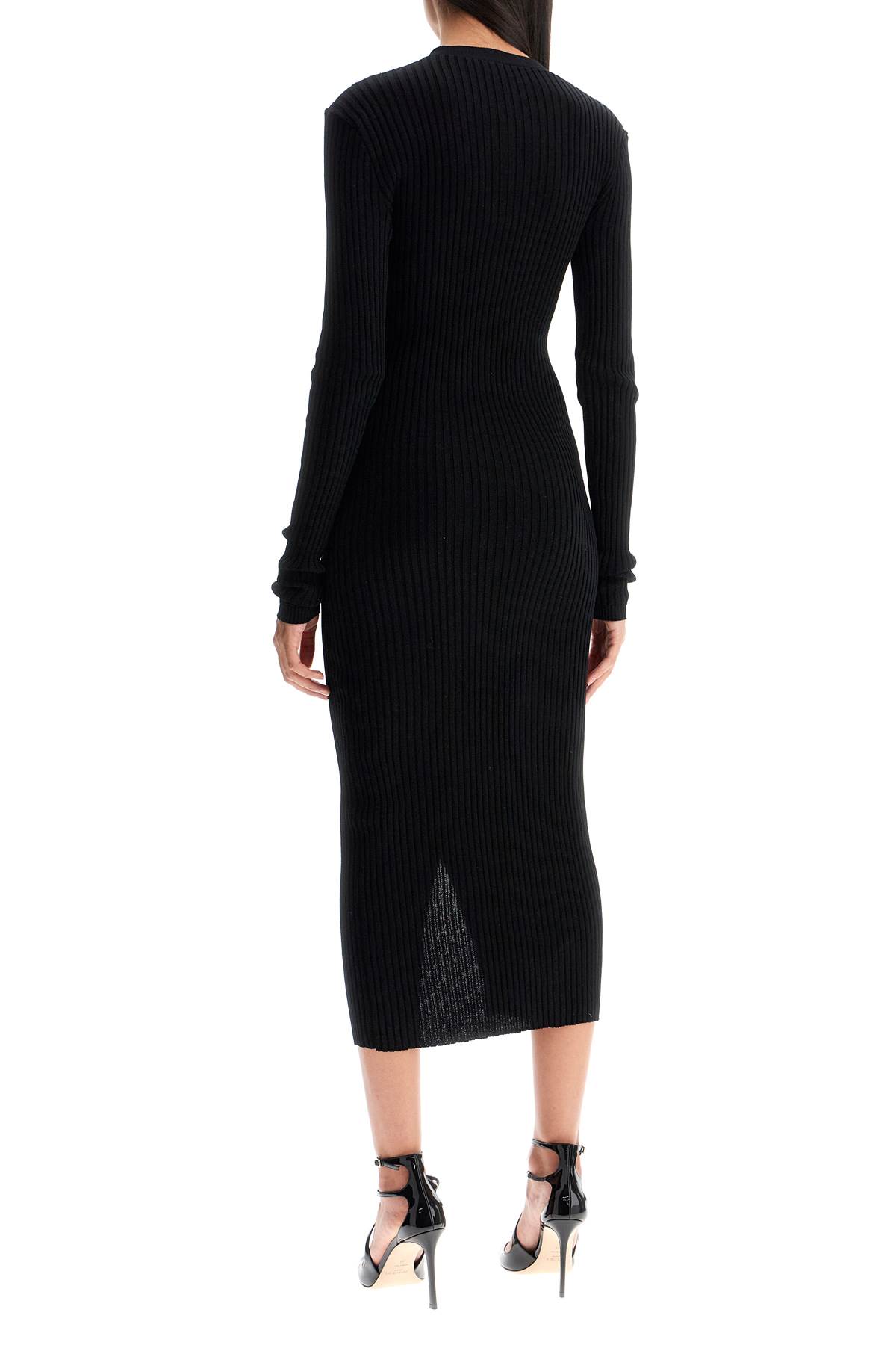 Shop Magda Butrym Crochet Cardigan Dress In Black (black)