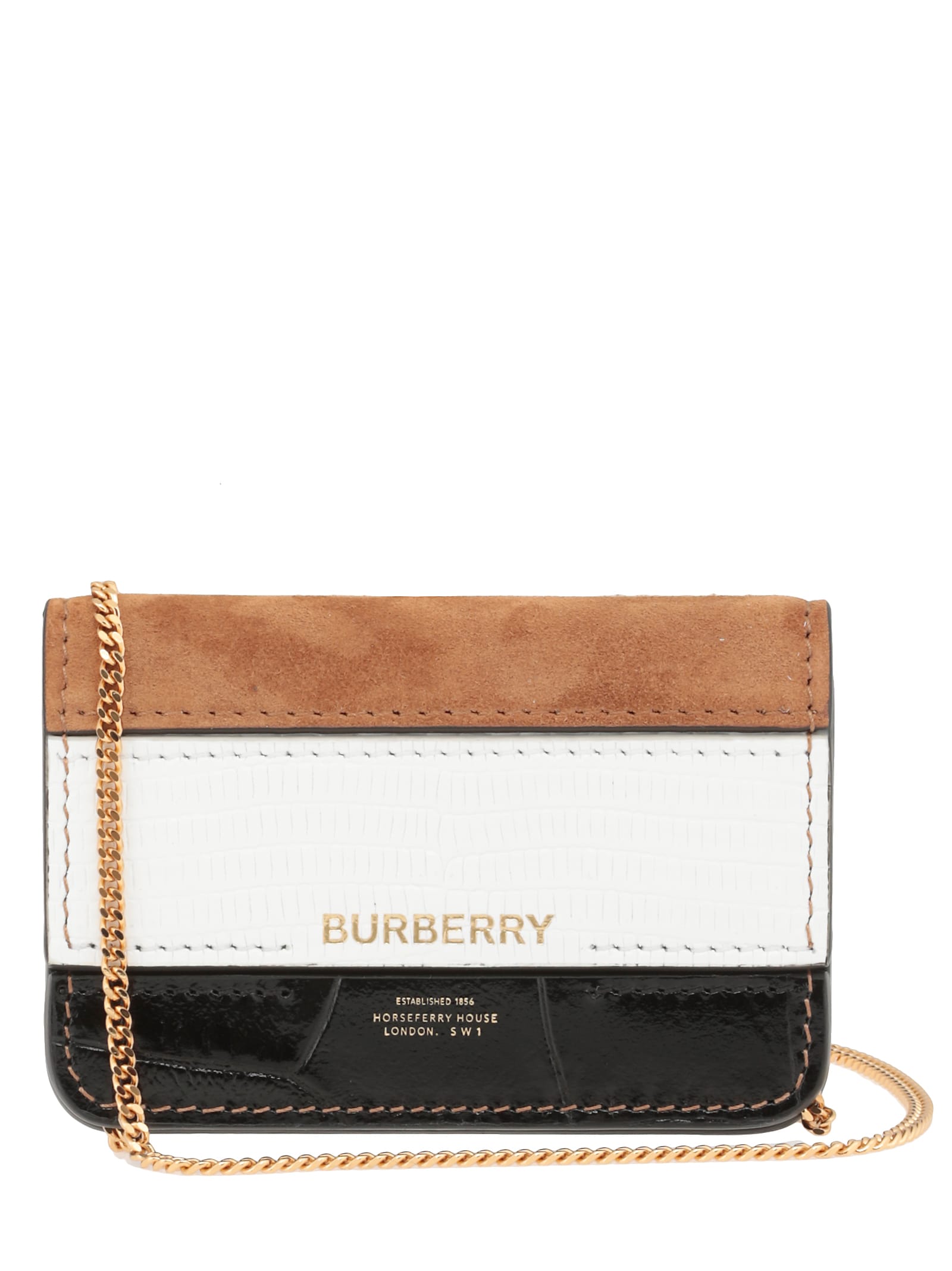 Burberry Jody Card Case In White/maple/blk