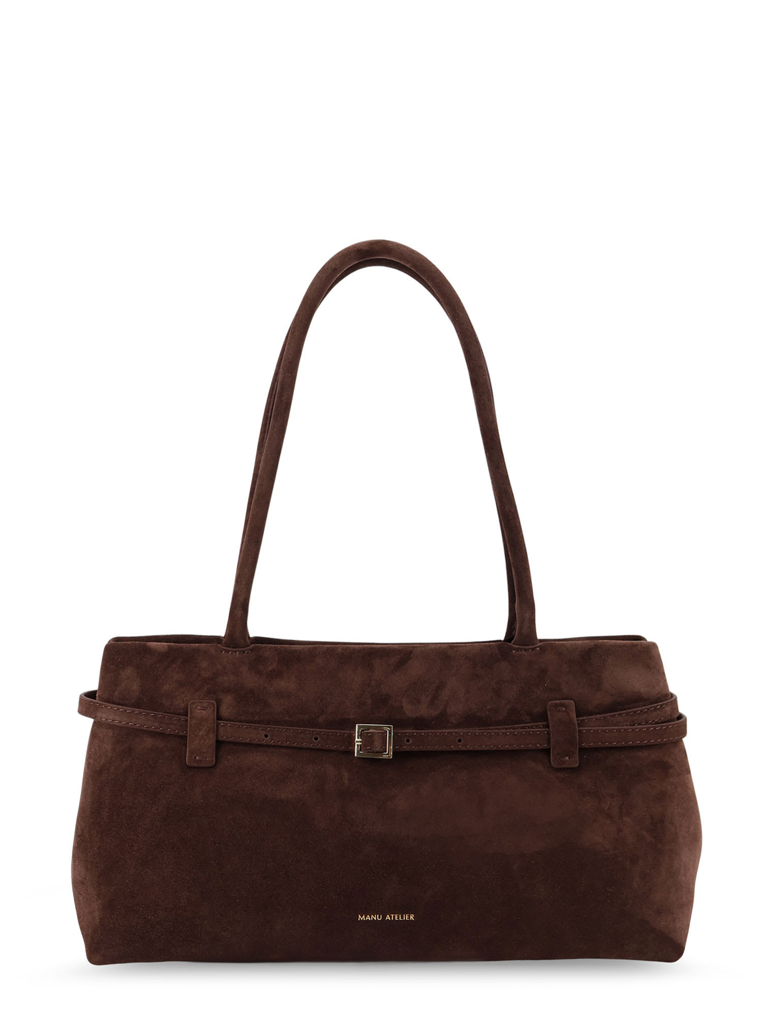 Manu Atelier Le Cambon East West Suede Shoulder Bag