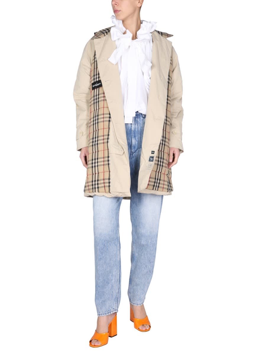 Shop 1/off Trench Remade Burberry In Beige