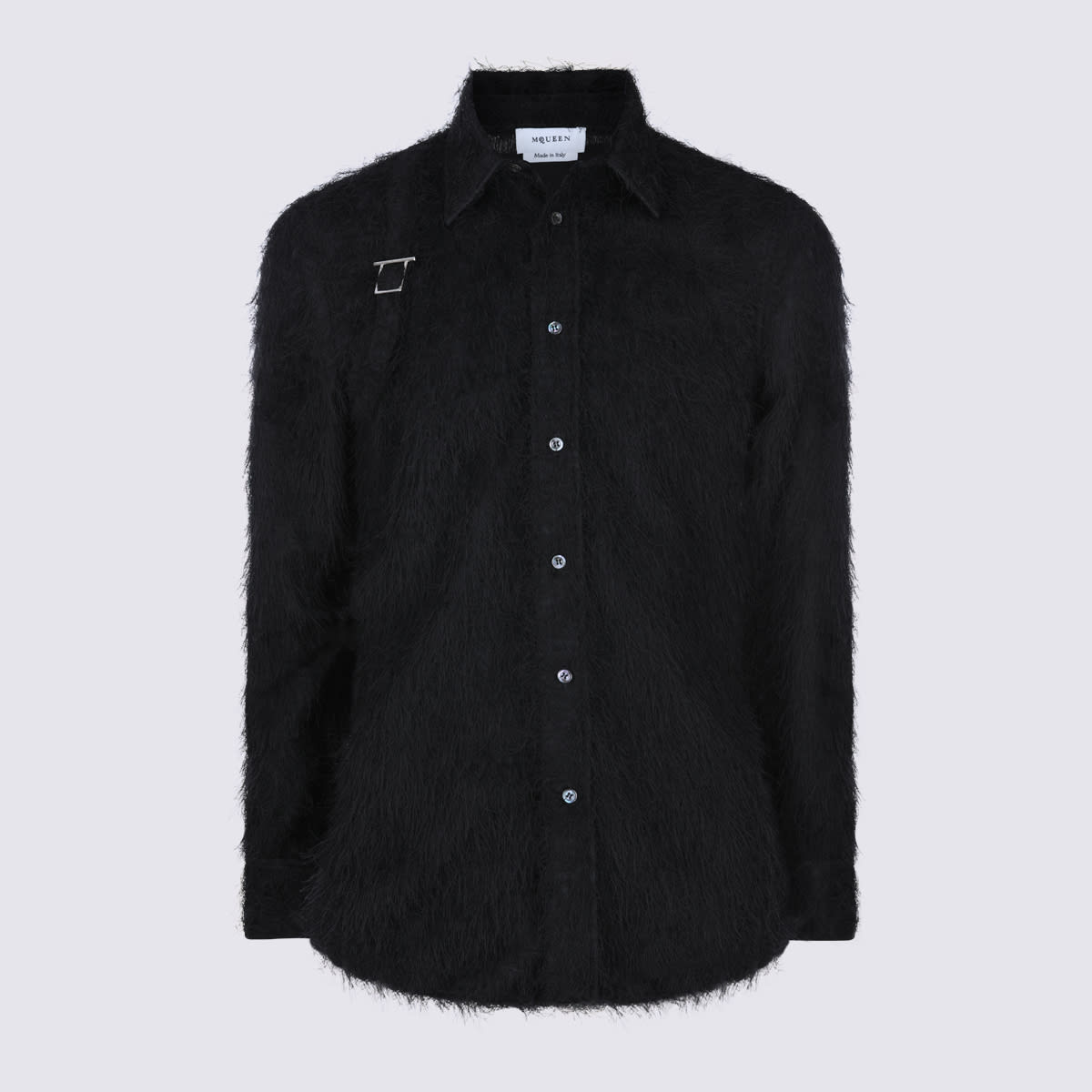 Alexander Mcqueen Harness Fringed Shirt In Black
