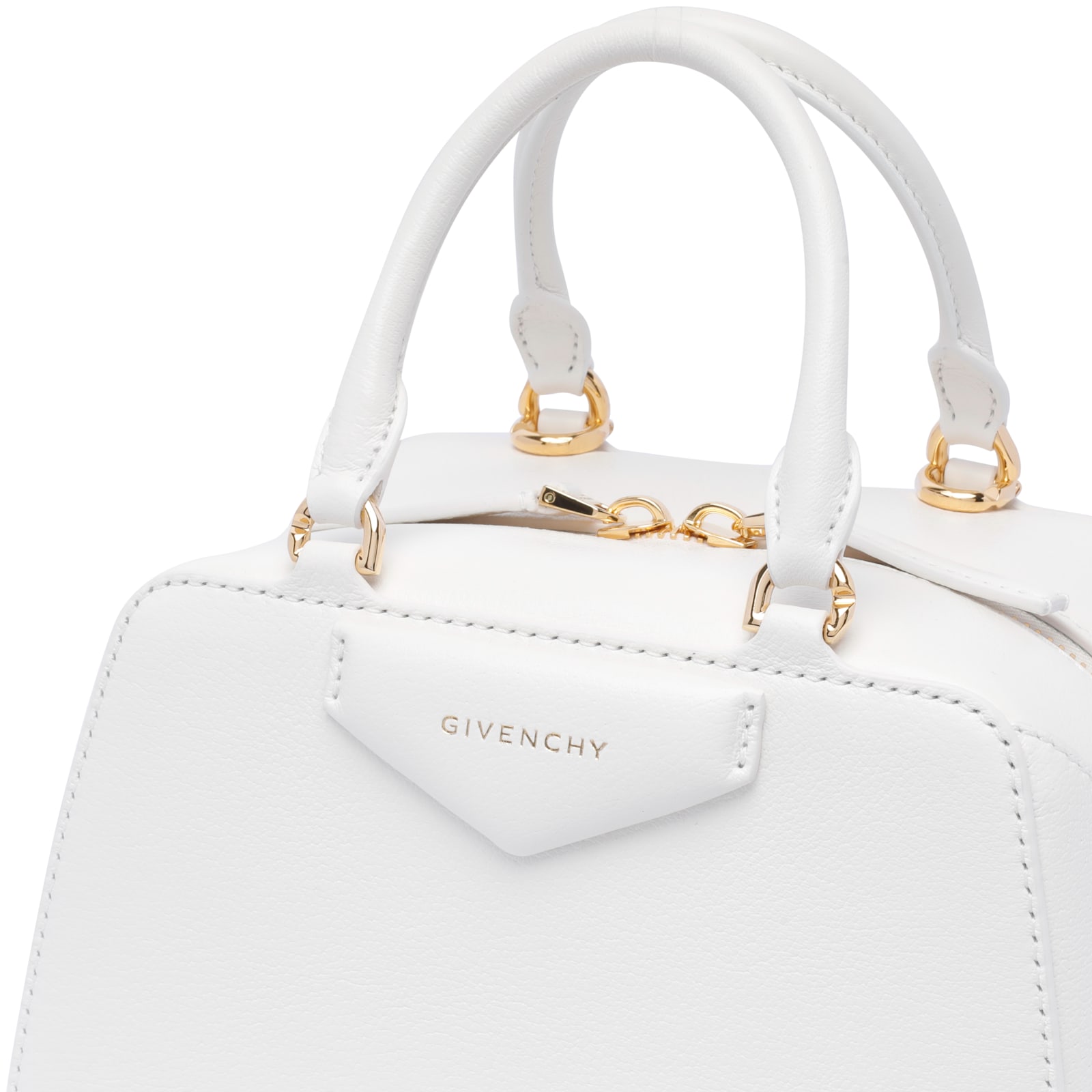 Shop Givenchy Antigona Cube Mini Bag In White