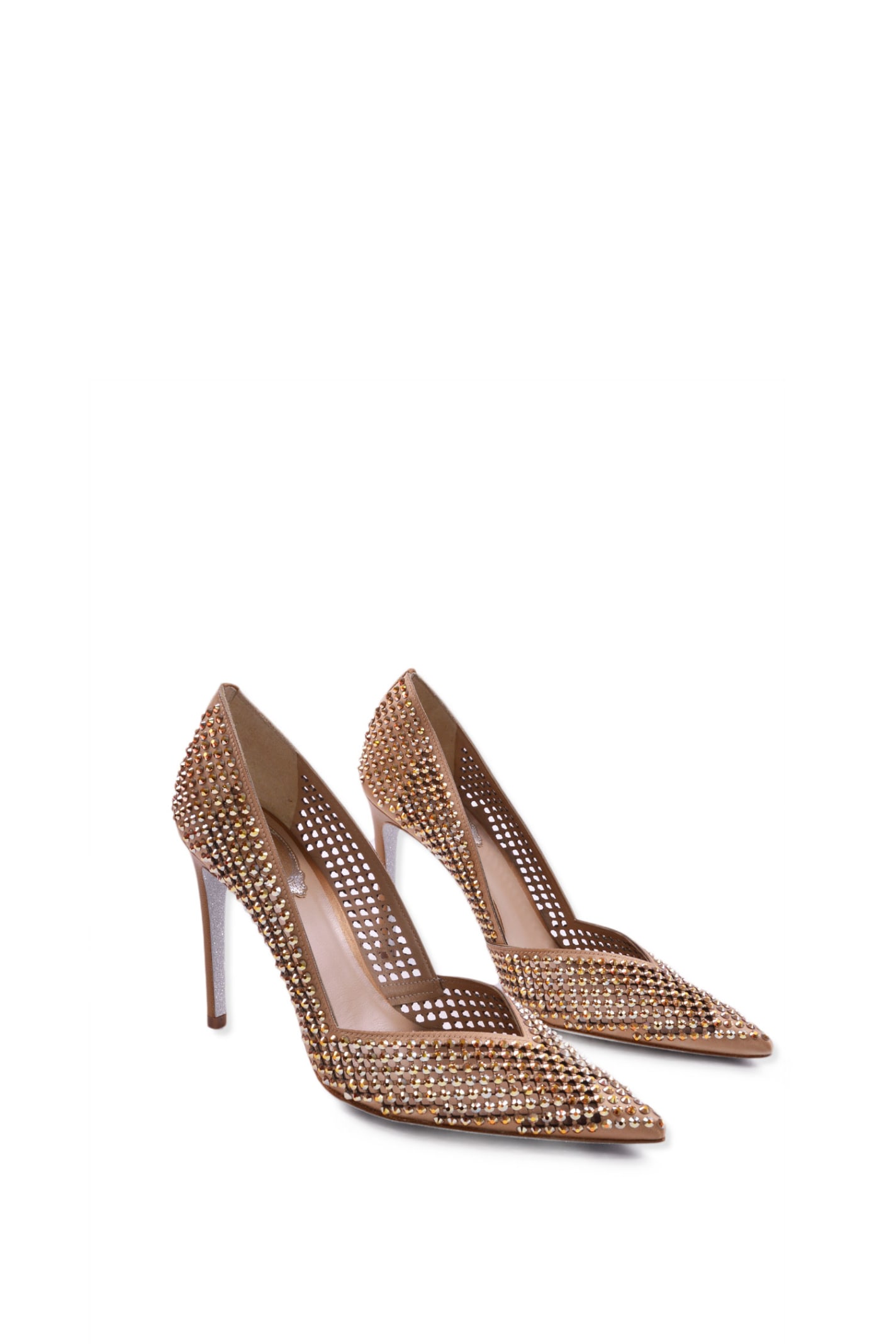Shop René Caovilla Shoes With Heels In Golden