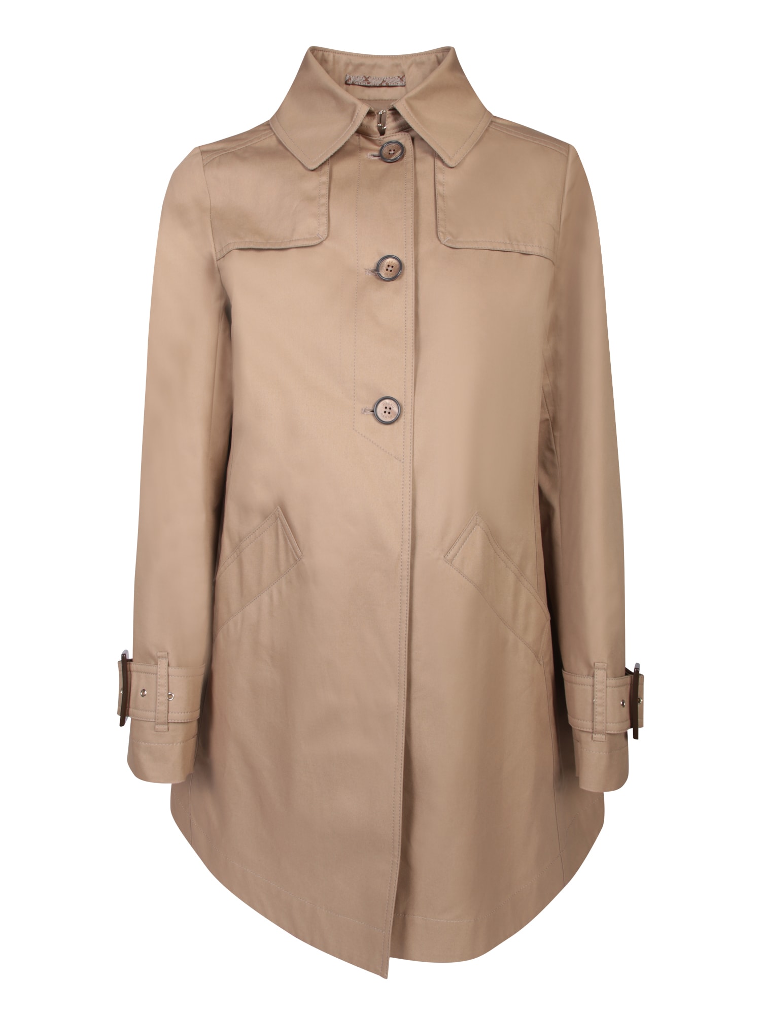 Herno A-shape Sand Trench Coat In Beige