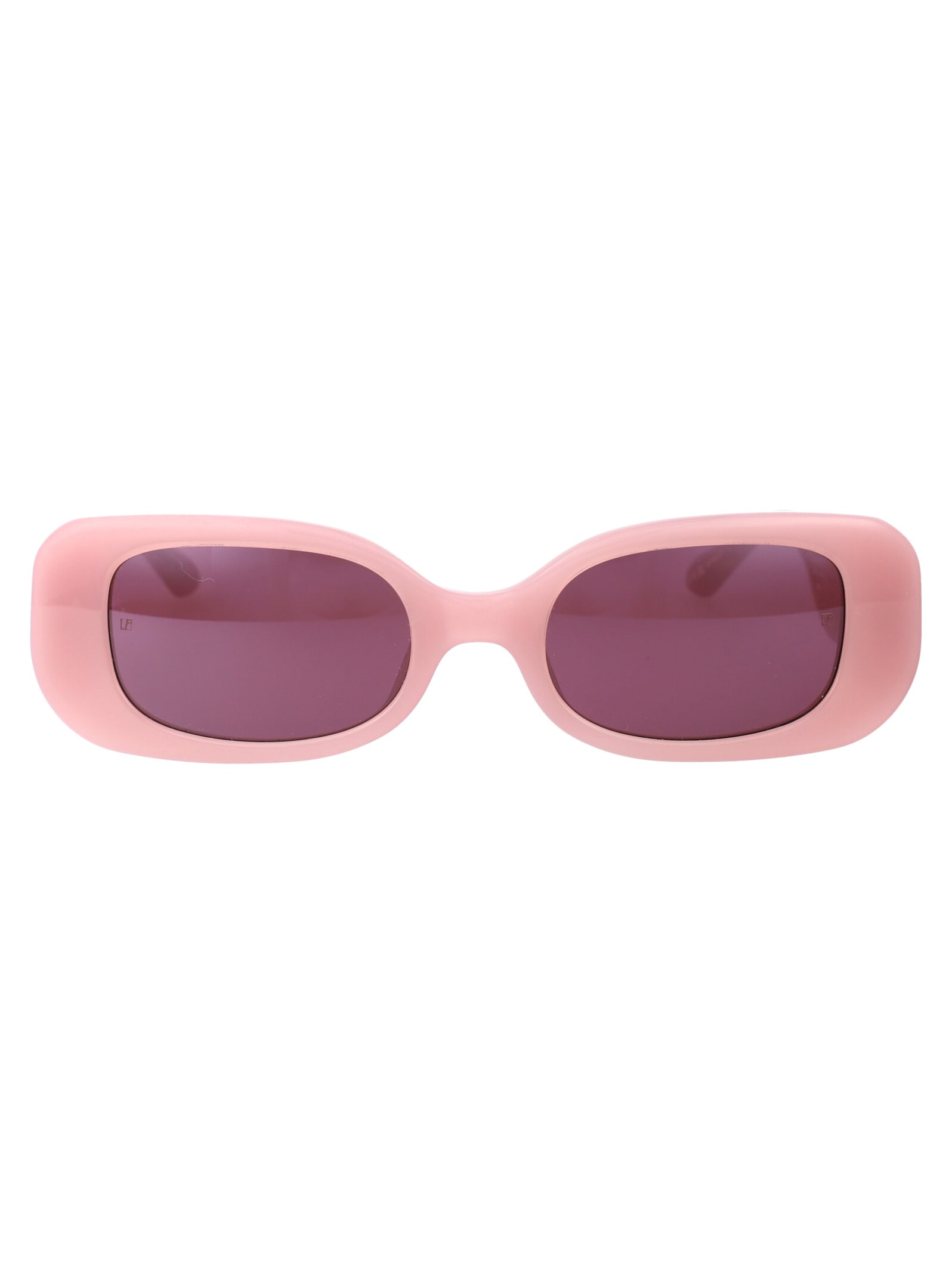 Shop Linda Farrow Lola Sunglasses In Lilac/lightgold/purple