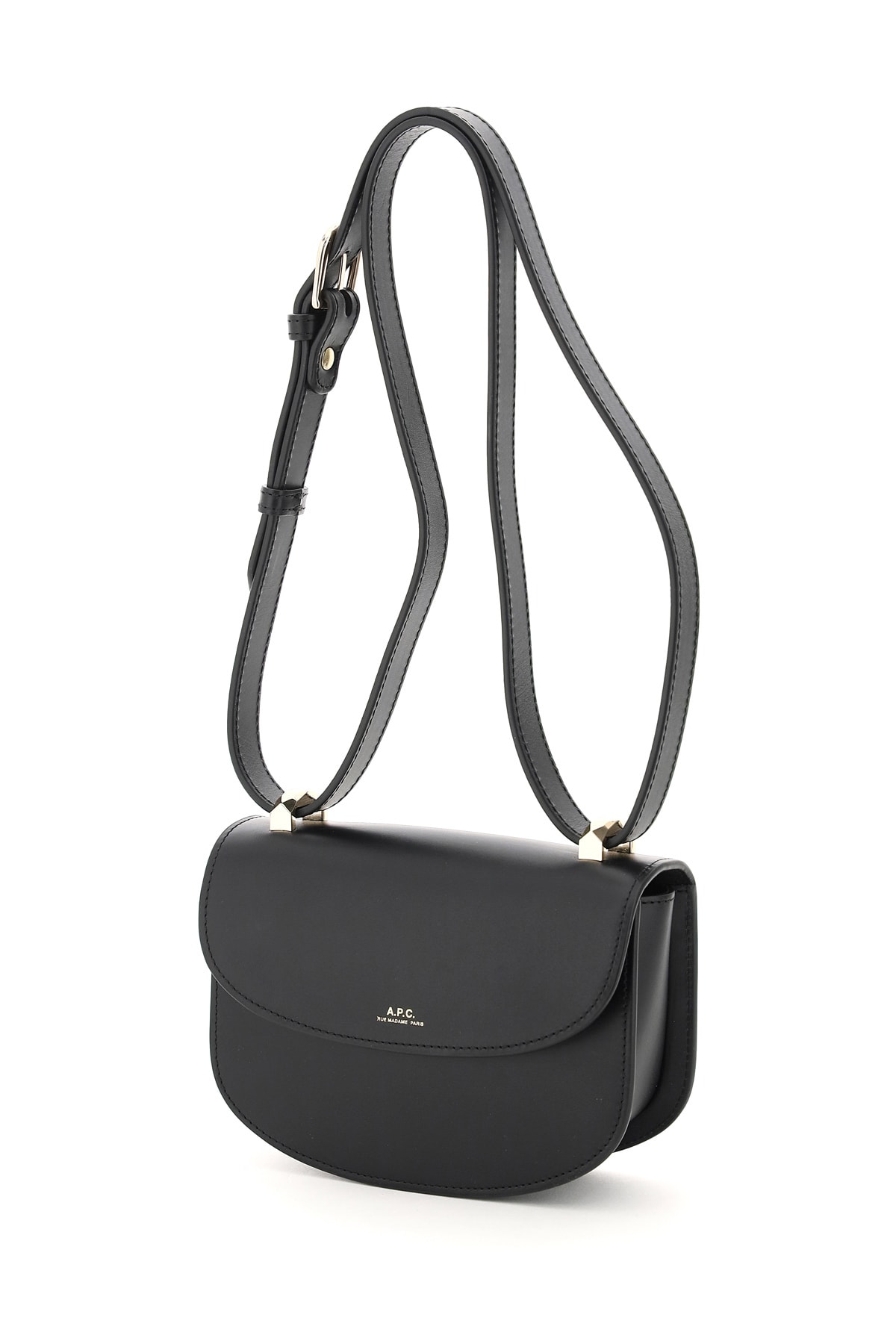 Shop Apc Geneve Mini Crossbody Bag In Lzz Black