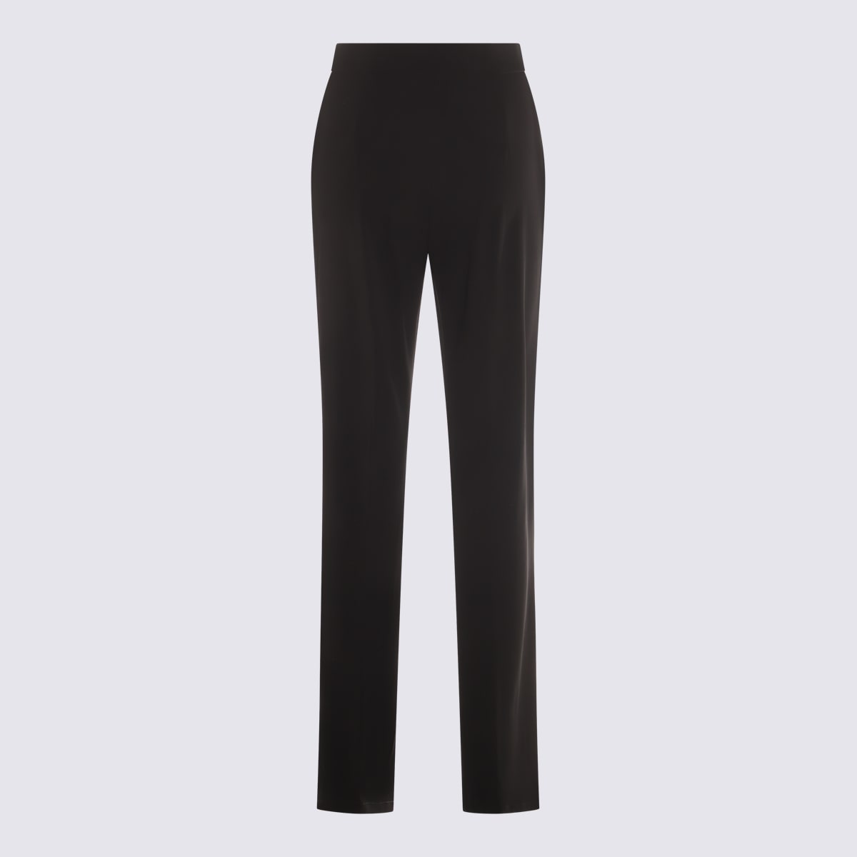 Max Mara Waistband Trousers With Straight Leg And Pockets In Black