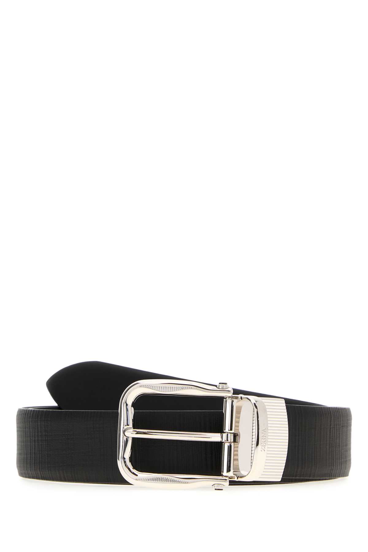 Black Leather Reversible Belt