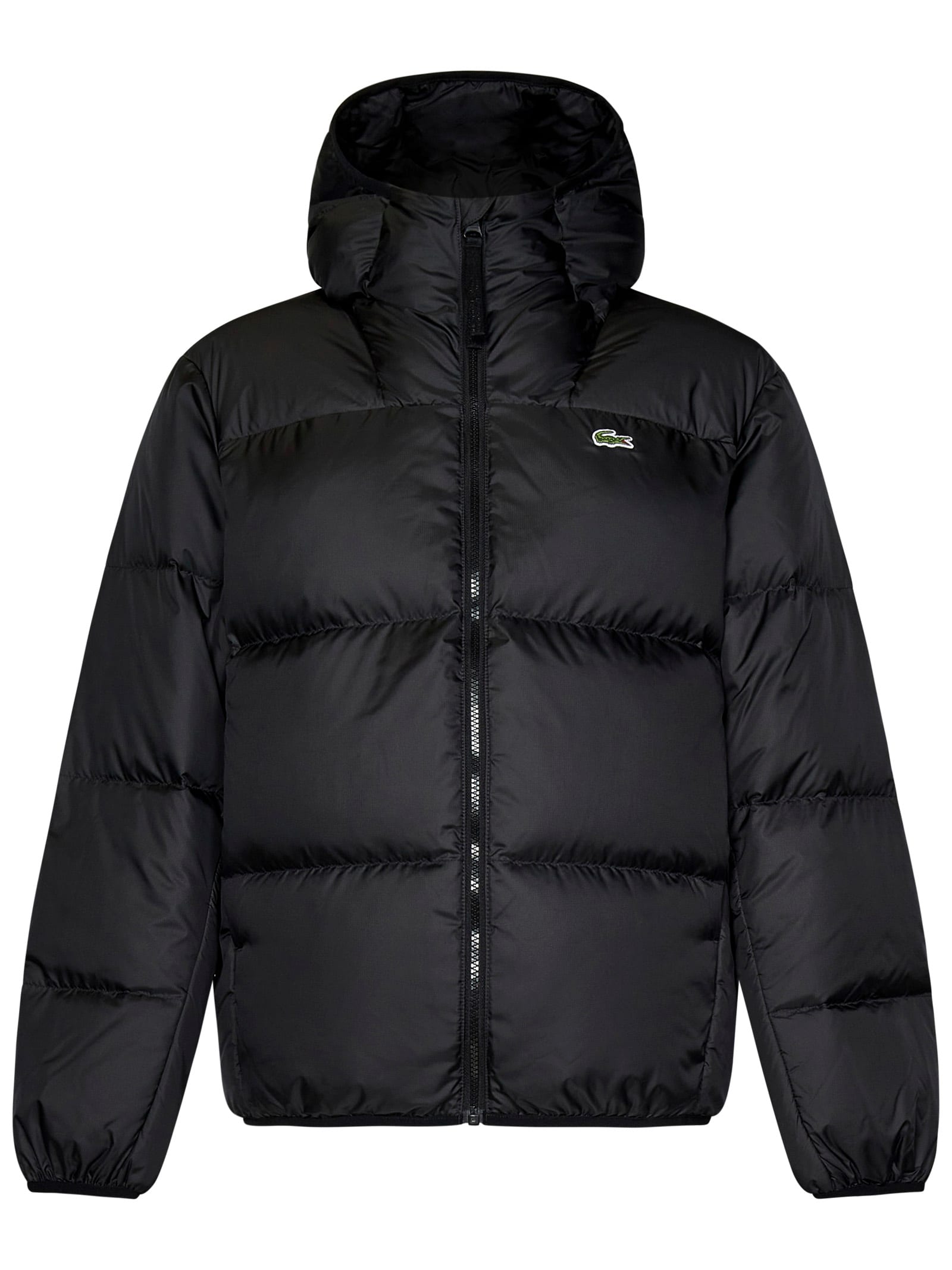 Shop Lacoste Down Jacket In Black