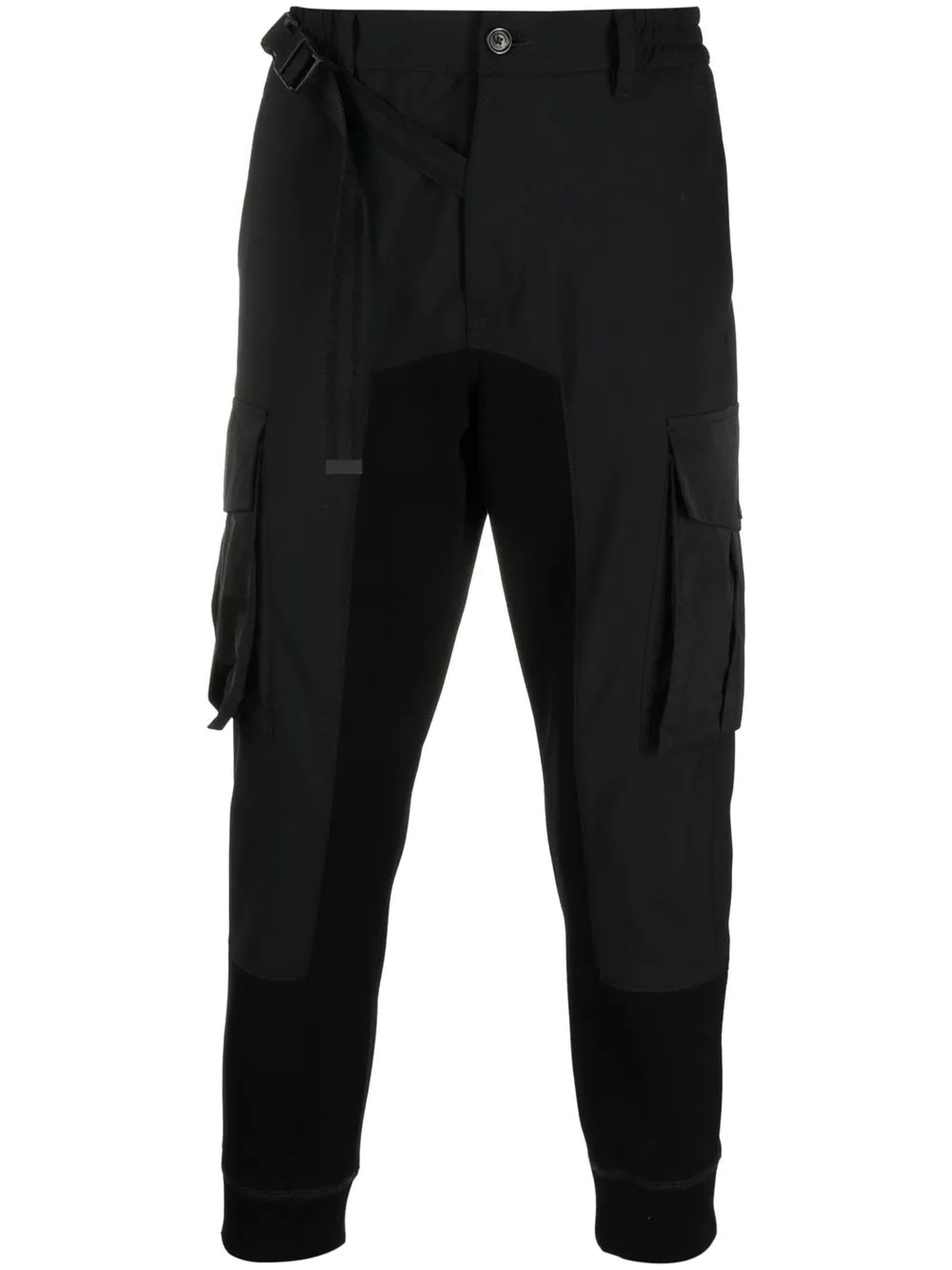 Dsquared2 Black Wool Blend Cargo Trousers