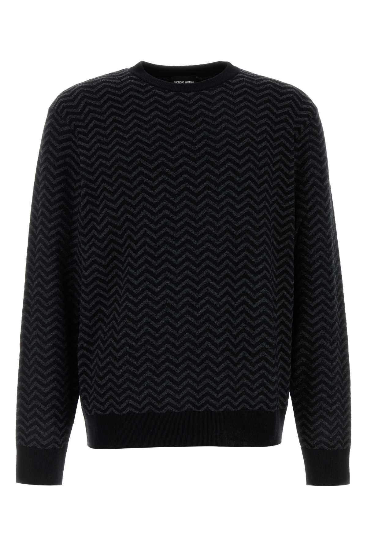 Embroidered Stretch Wool Blend Sweater