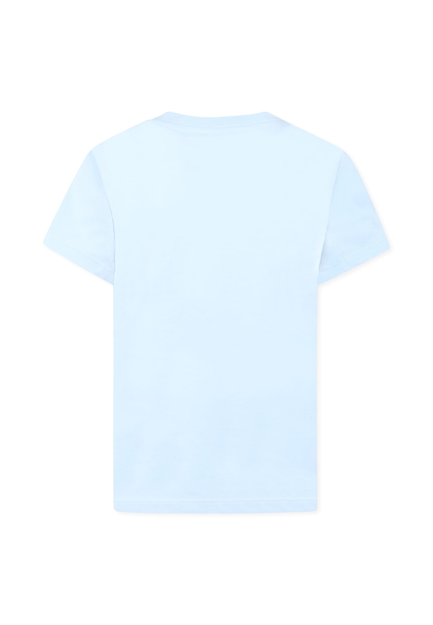 Balmain Light Blue T-shirt For Girl With Logo In Light Blue