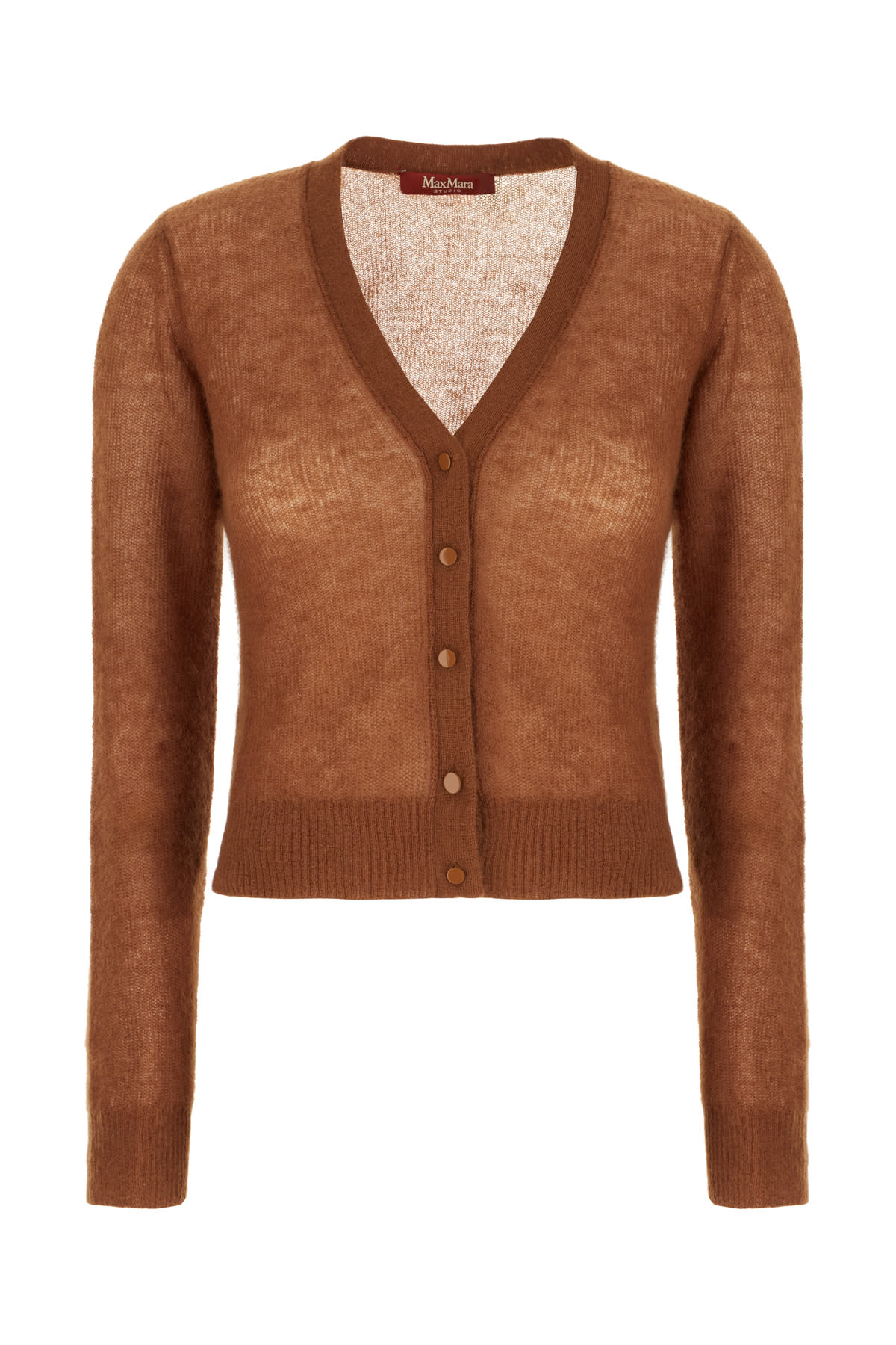 Brown Nylon Blend Cardigan