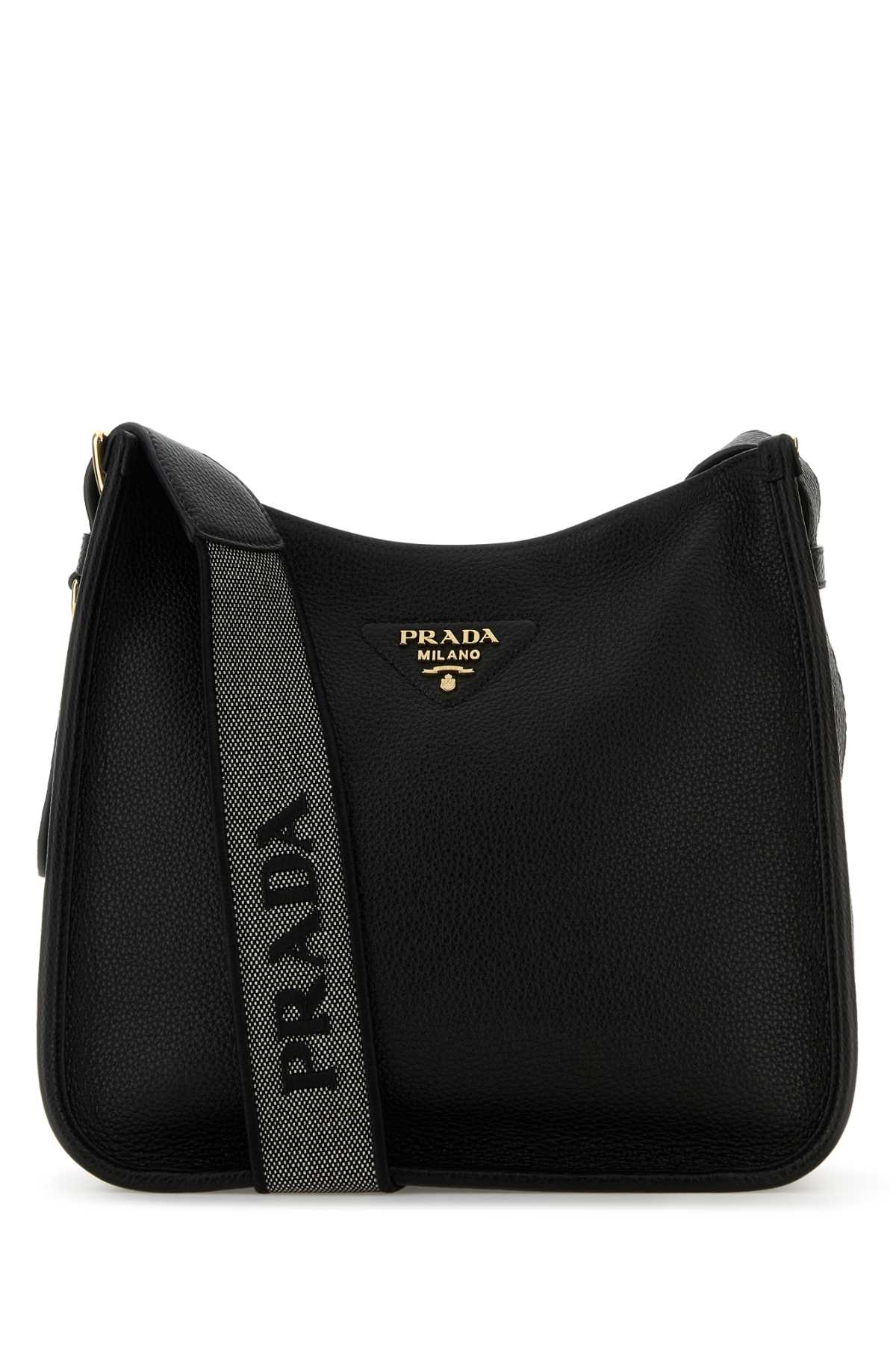 Prada Medium Leather Shoulder Bag In Nero1
