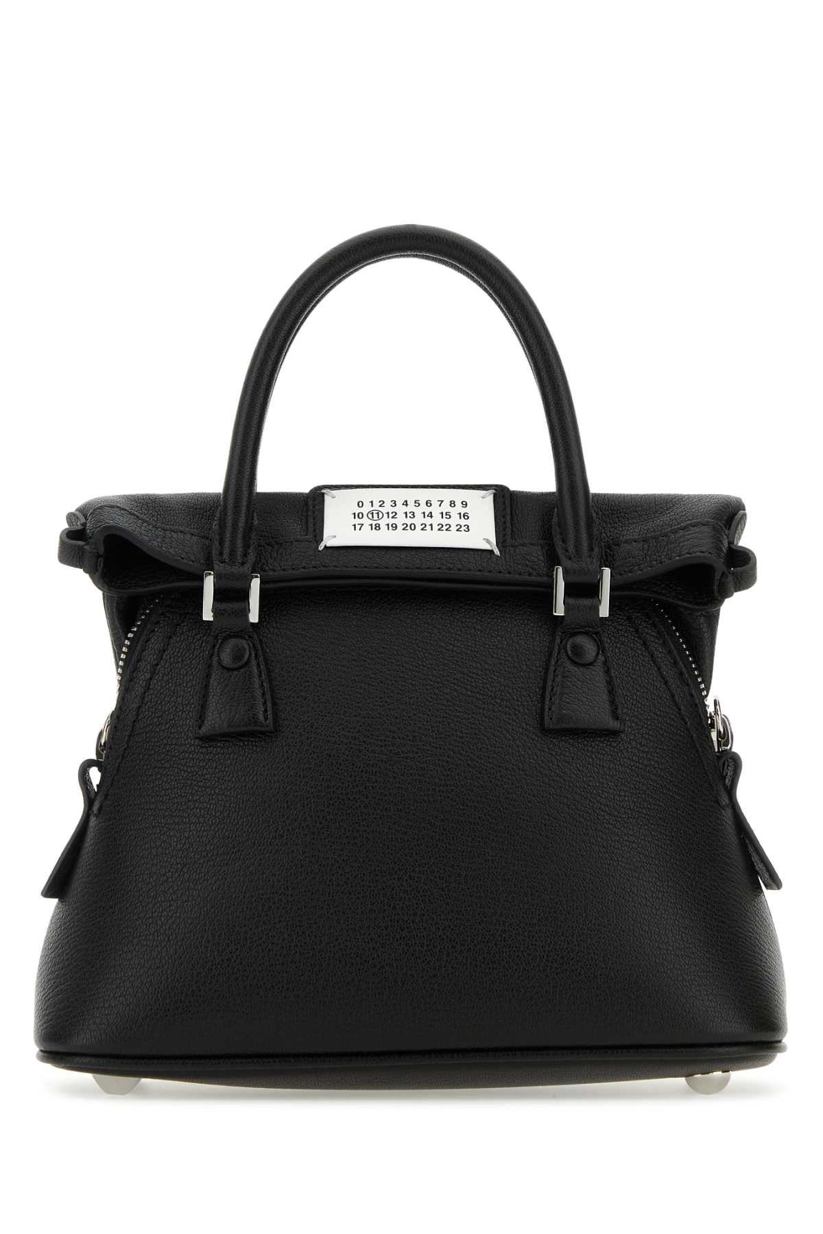 Shop Maison Margiela Black Leather Micro 5ac Handbag