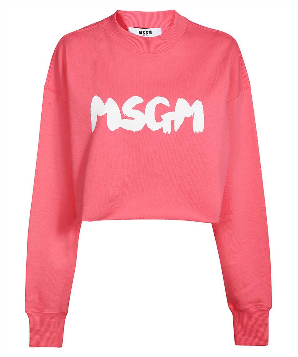 Msgm Cotton Crew-neck Sweatshirt In Pink