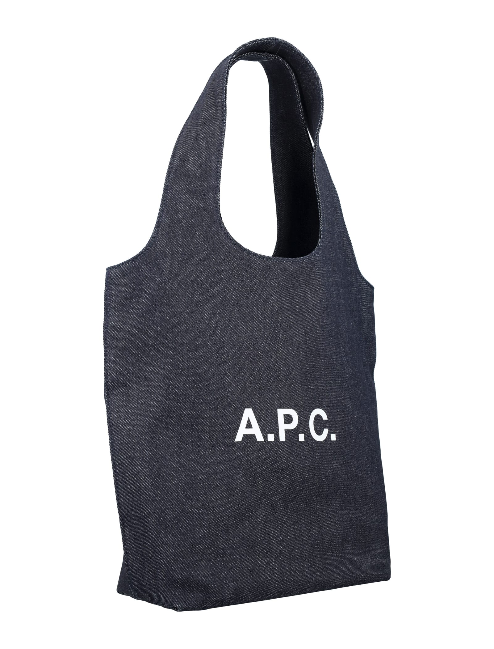 Shop Apc Ninon Small Tote Bag In Indigo