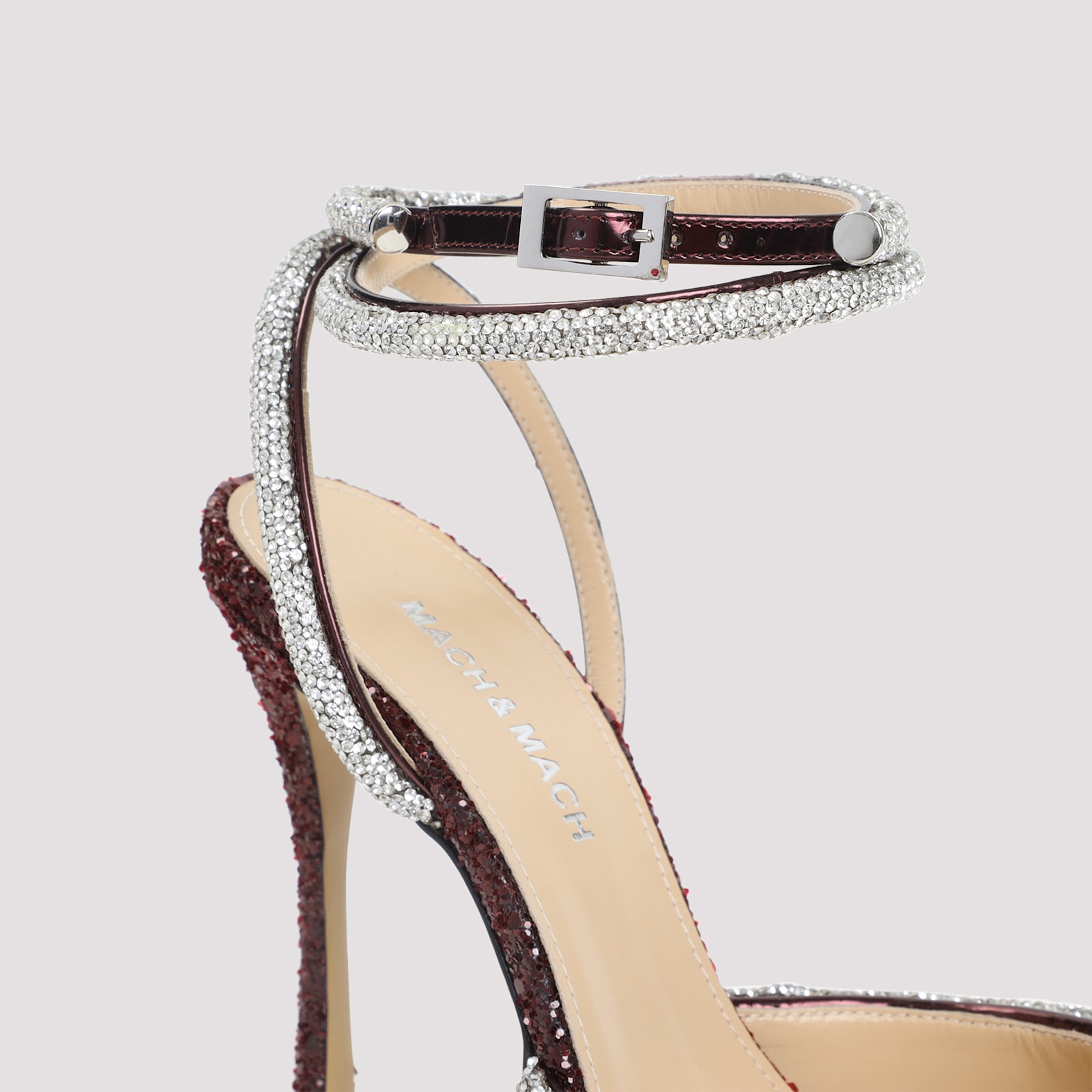 Mach & Mach Double Bow 110 Pumps In Burgundy
