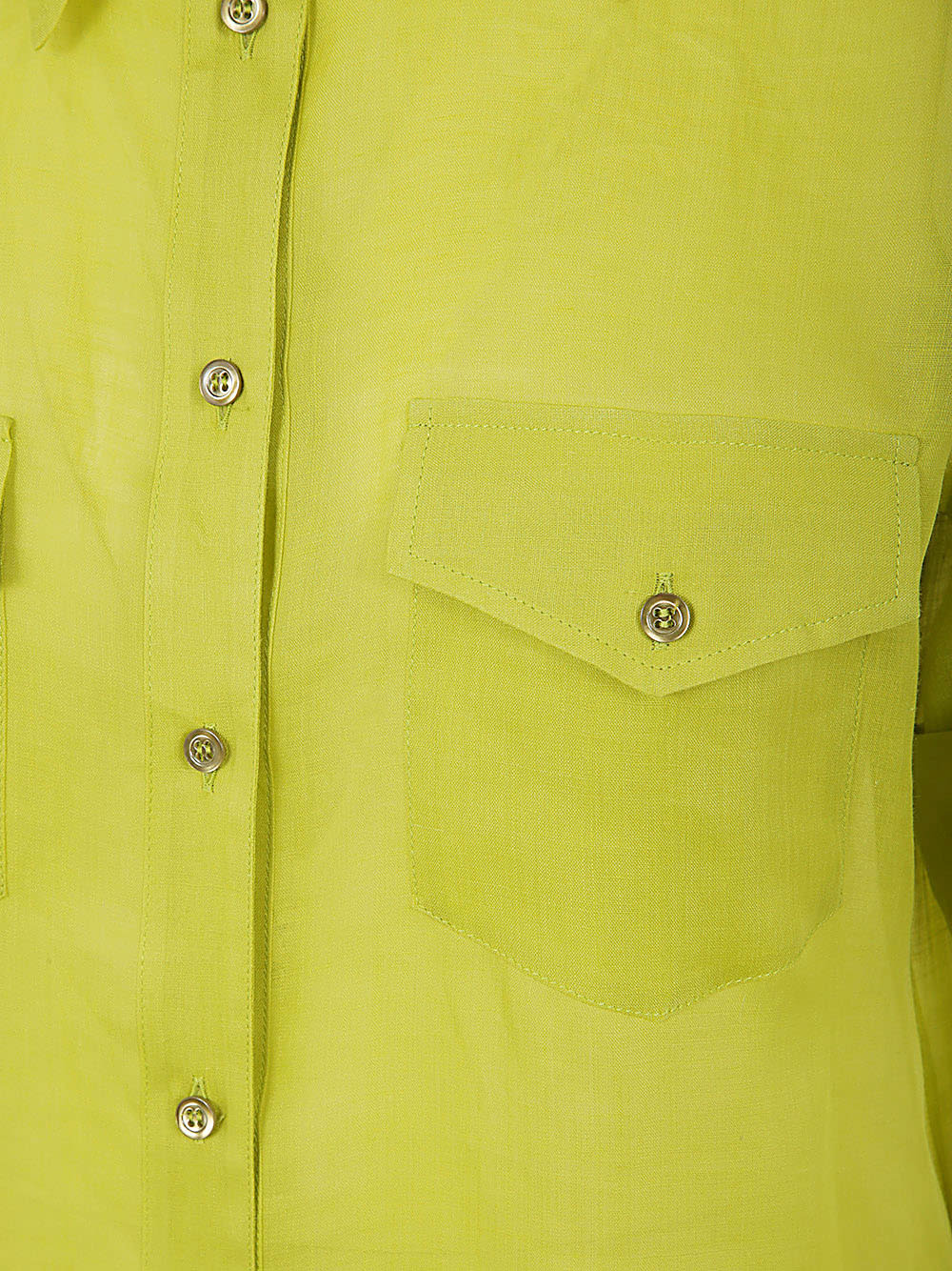Shop Antonelli Aster 3/4 Sleeves Shirt In Lime