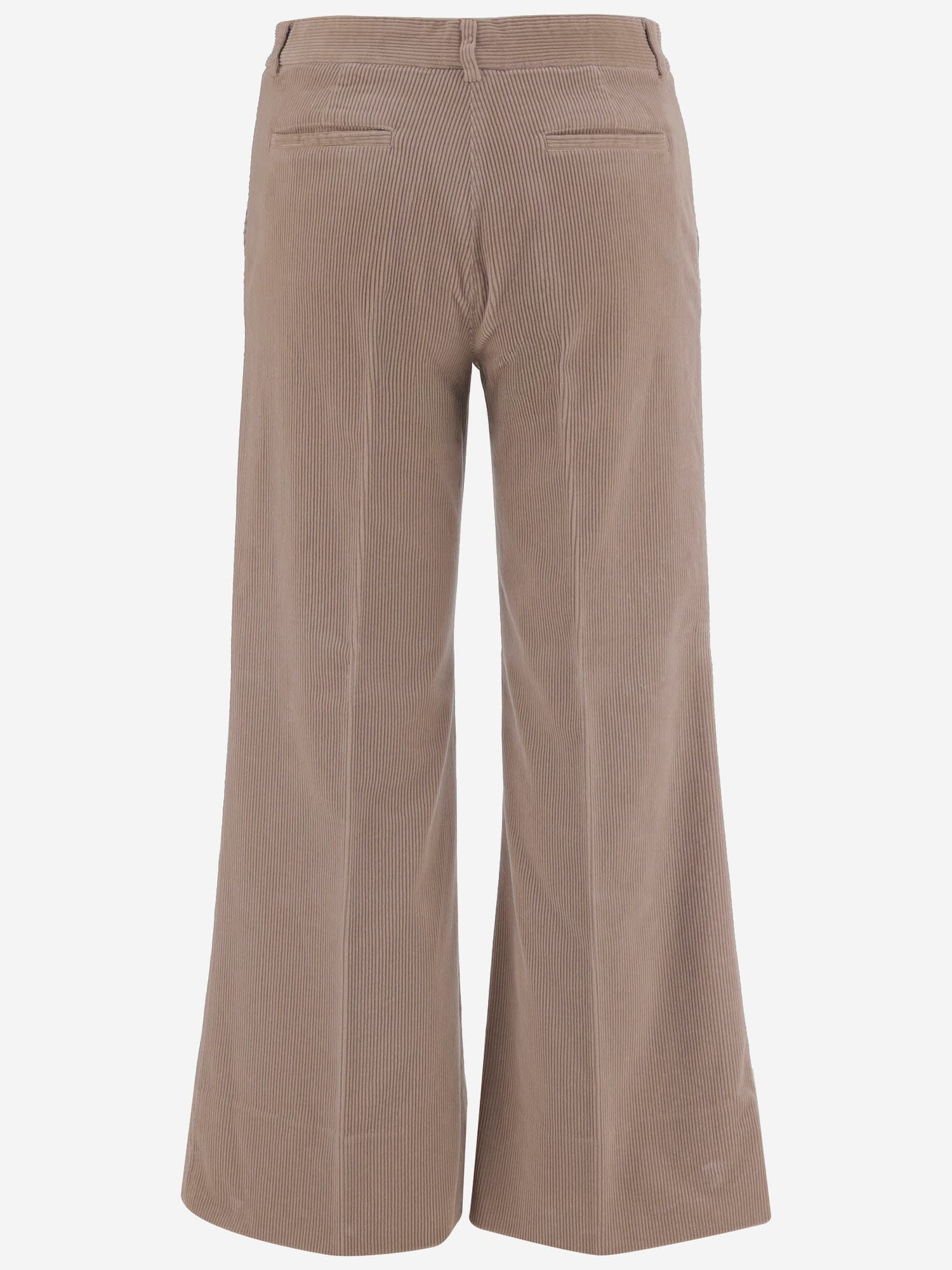 Ql2 Melody Stretch Cotton Trousers In Brown