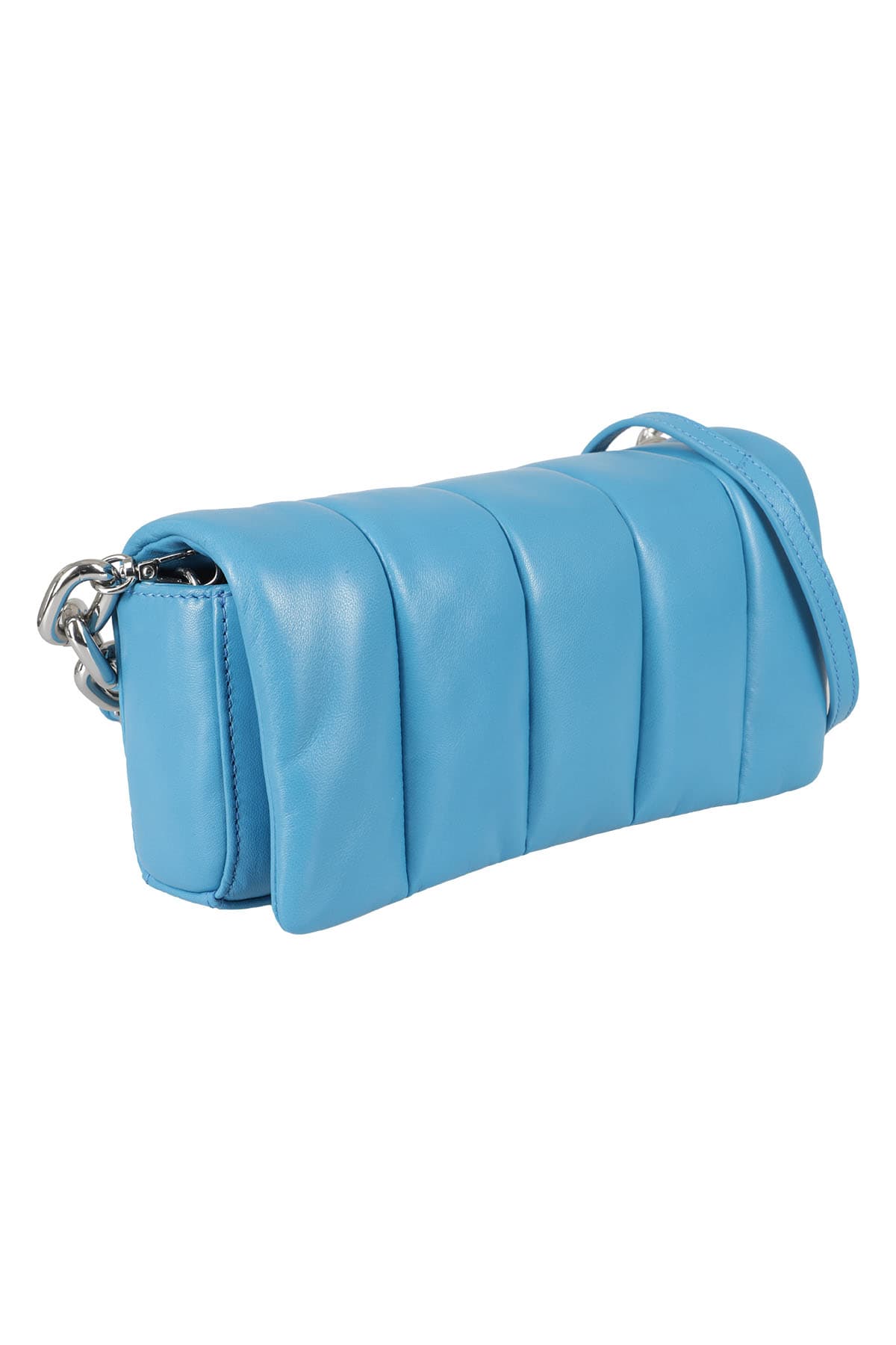 Shop Stand Studio Hera Panel Bag In Blue Silver