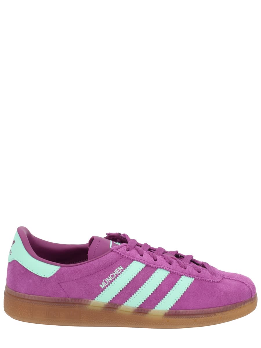 Adidas Originals Stylish Sneakers With Contrast Stripes And Rubber Sole In Purple