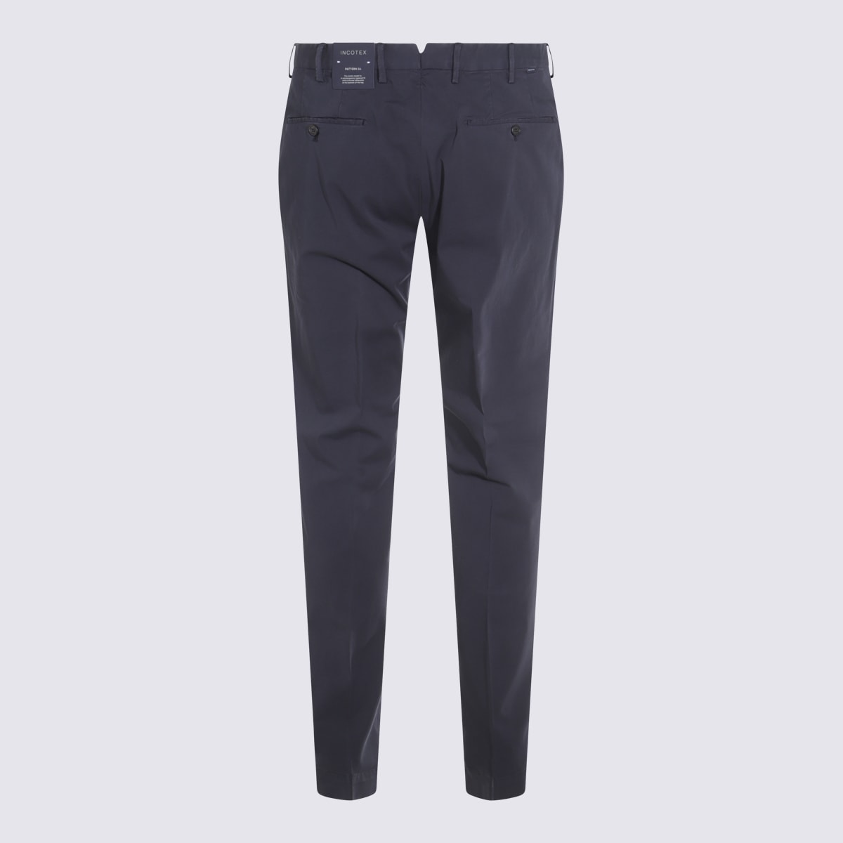 Incotex Trousers Blue And Green In Black