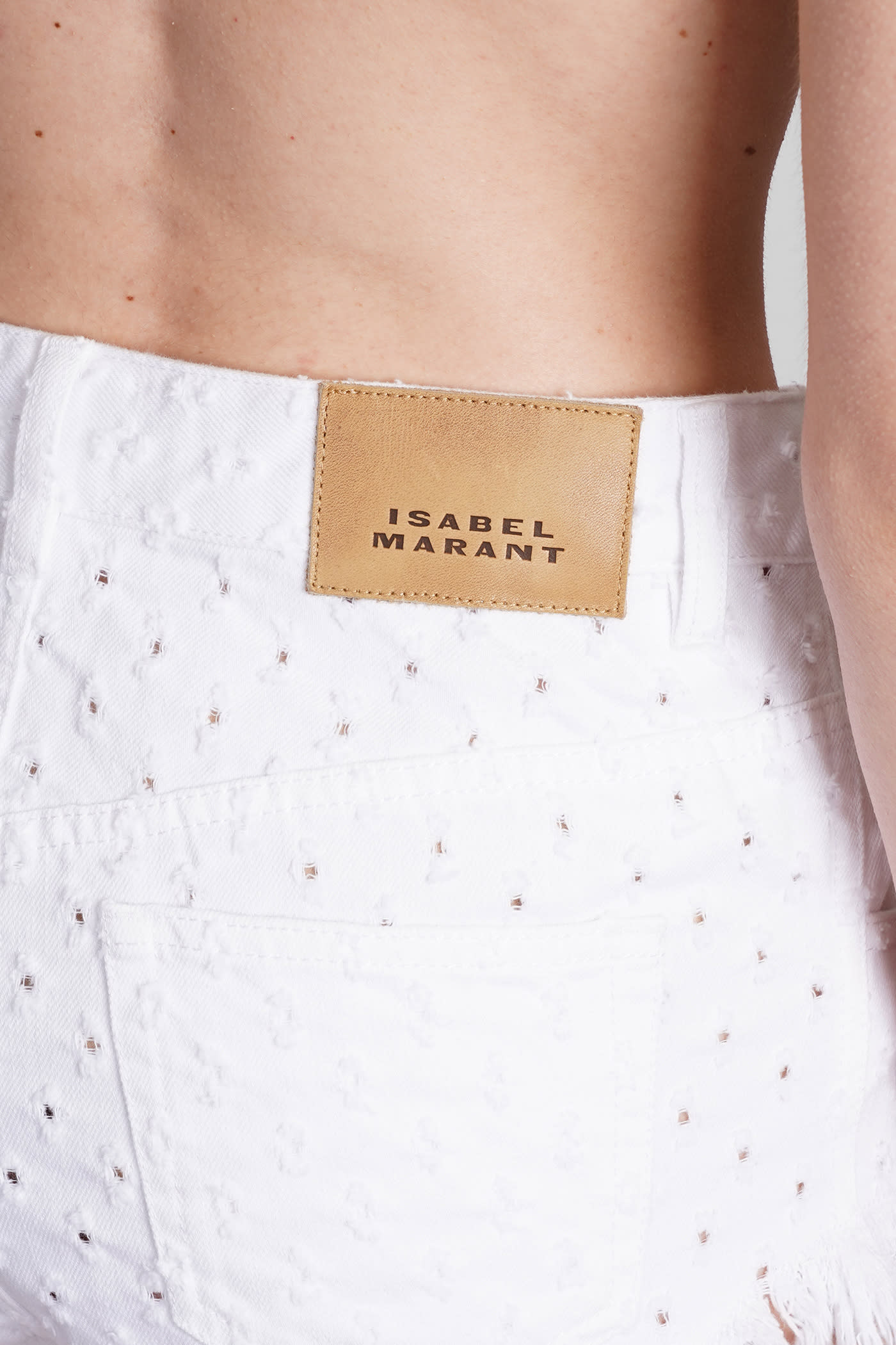 Shop Isabel Marant Aneida Shorts In White Cotton